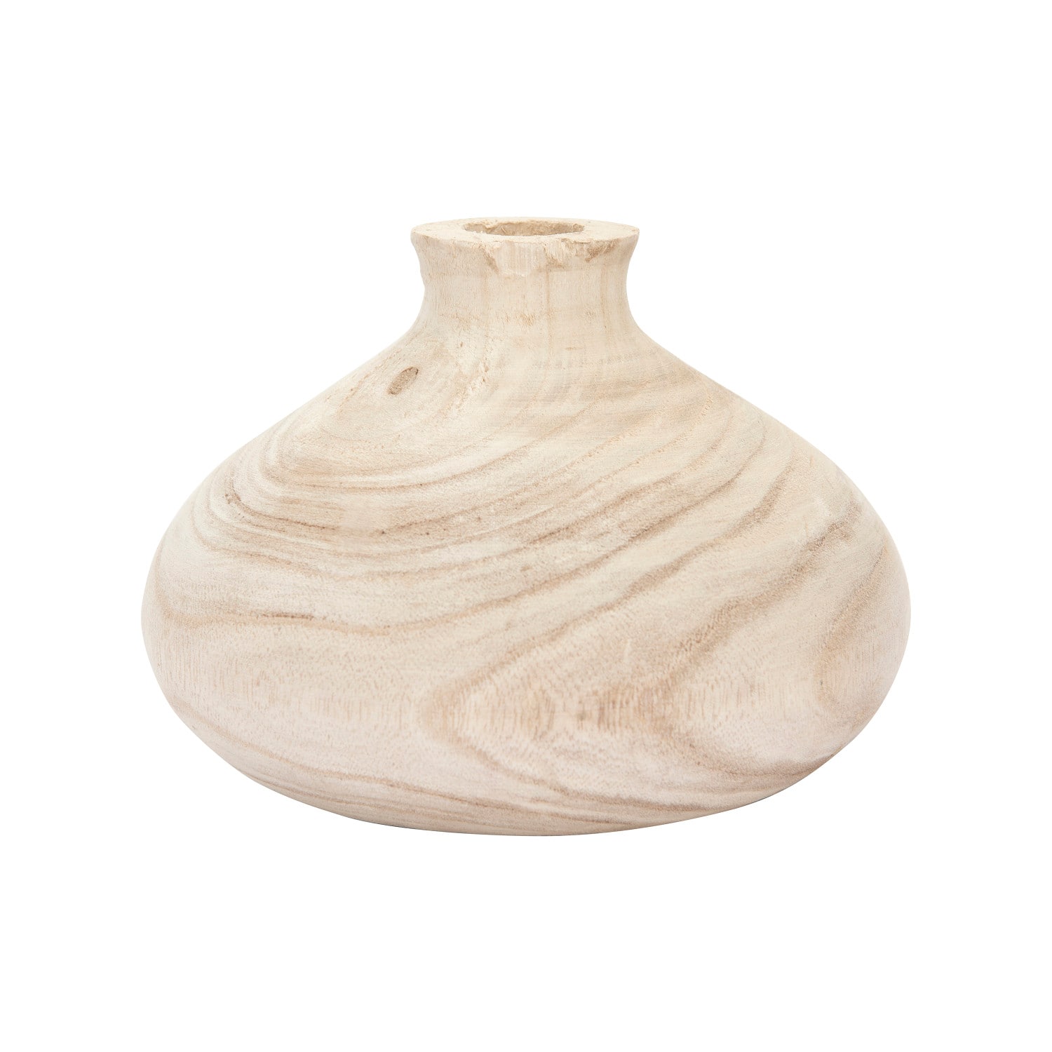 5.5&#x22; Paulownia Wood Vase 