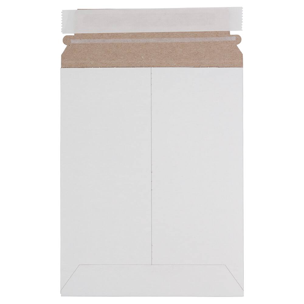 JAM Paper 7" x 9" White Flat Photo Mailer Peel & Seal Closure Envelopes, 6ct.