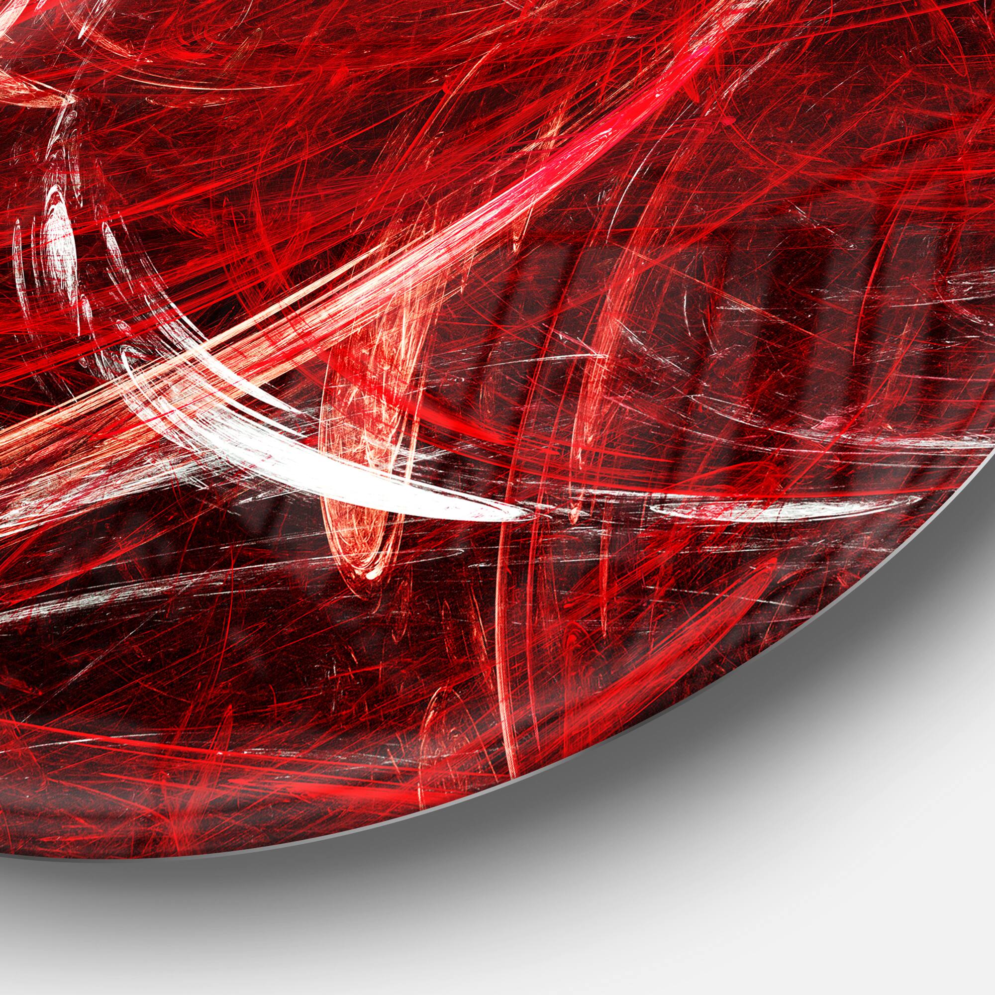 Designart - Swirling Clouds&#x27; Abstract Circle Metal Wall Art