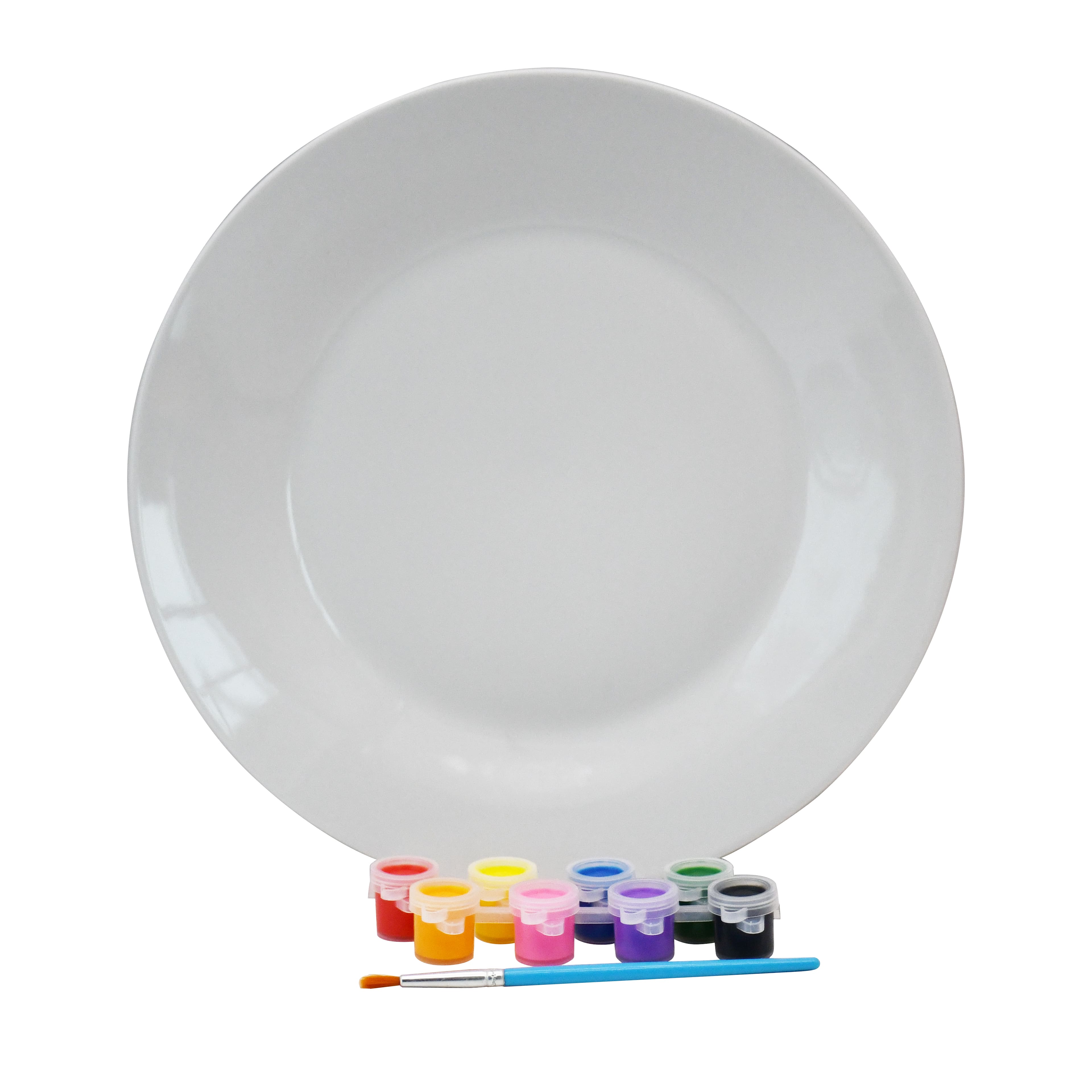 12 Pack: Color Your Own Ceramic Plate Kit by Creatology&#x2122;