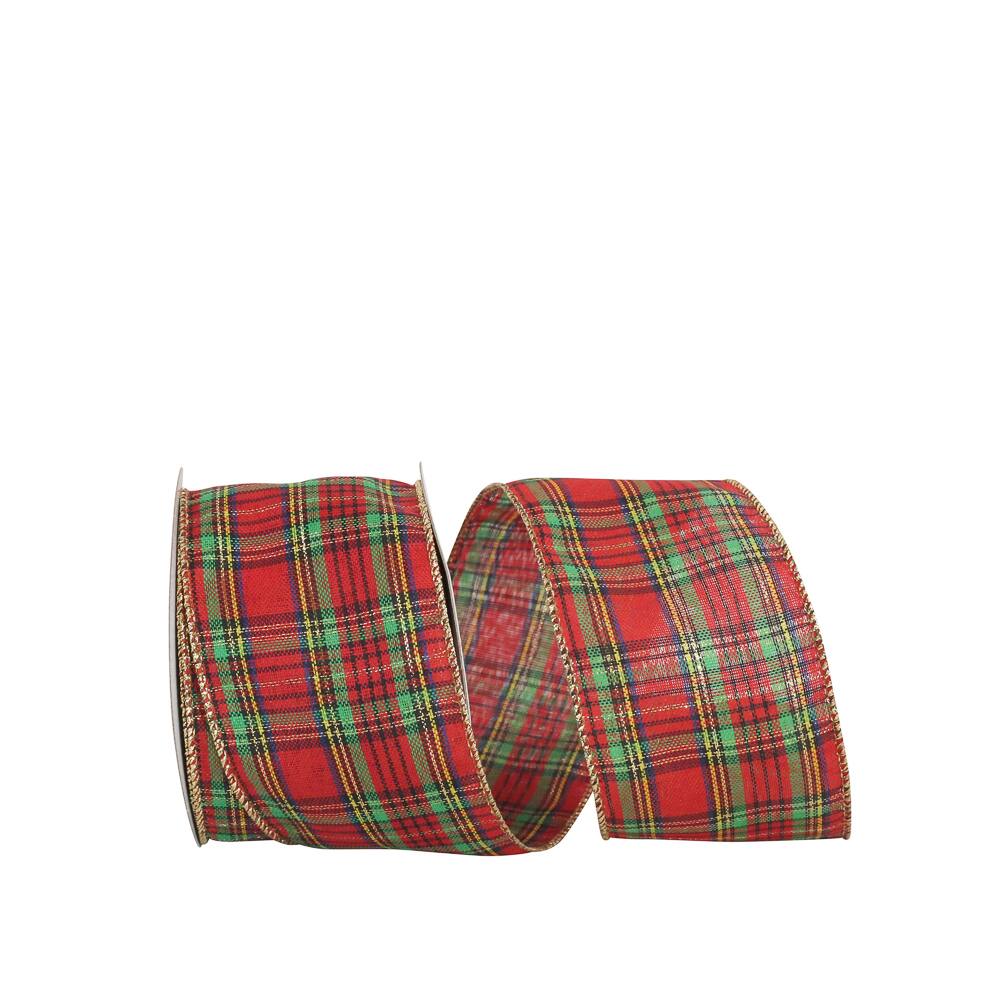 Reliant 2.5" x 10yd. Plaid Jerome Value Wired Ribbon