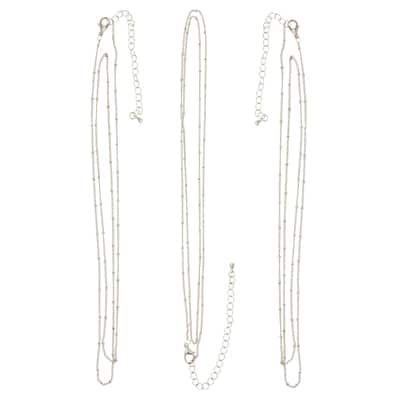 Rhodium Ball Chain Necklaces by Bead Landing™