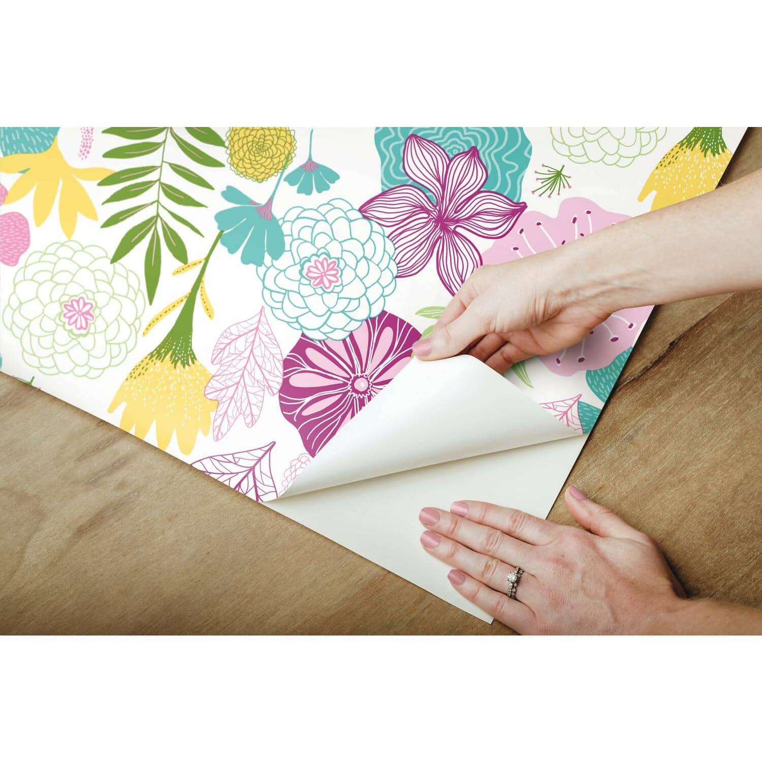 RoomMates Perennial Blooms Peel & Stick Wallpaper