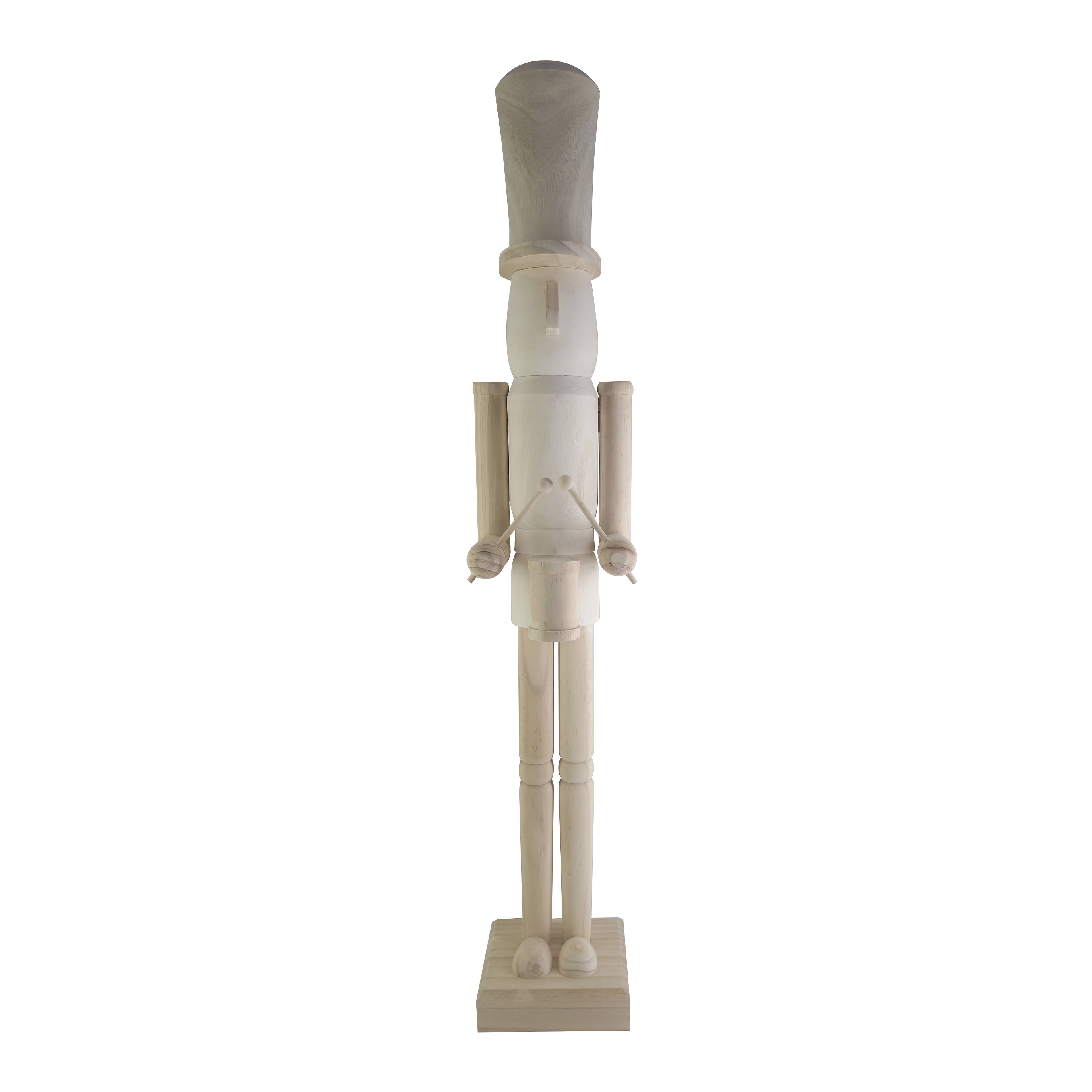 4ft. DIY Pinewood Drummer Nutcracker by Make Market&#xAE;