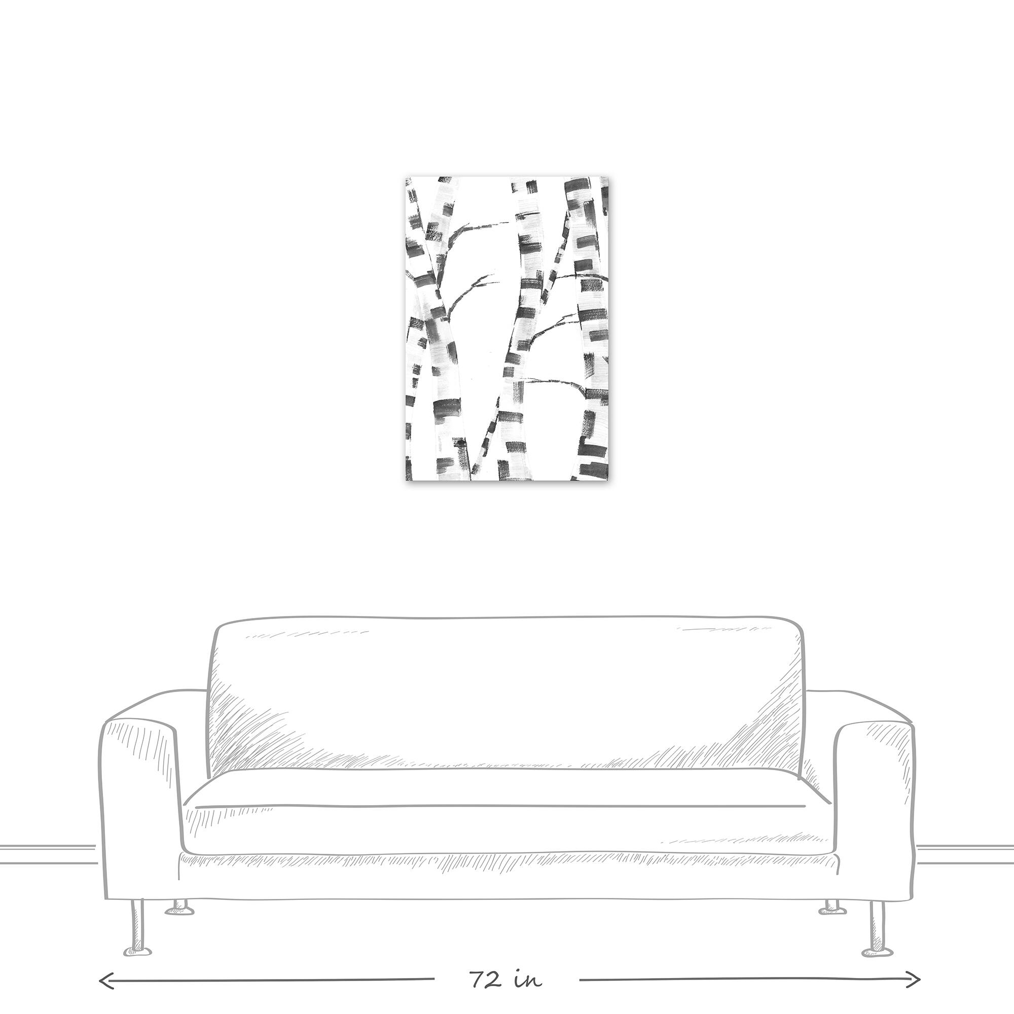 Abstract Birch Trees 20" x 30" Canvas Wall Art