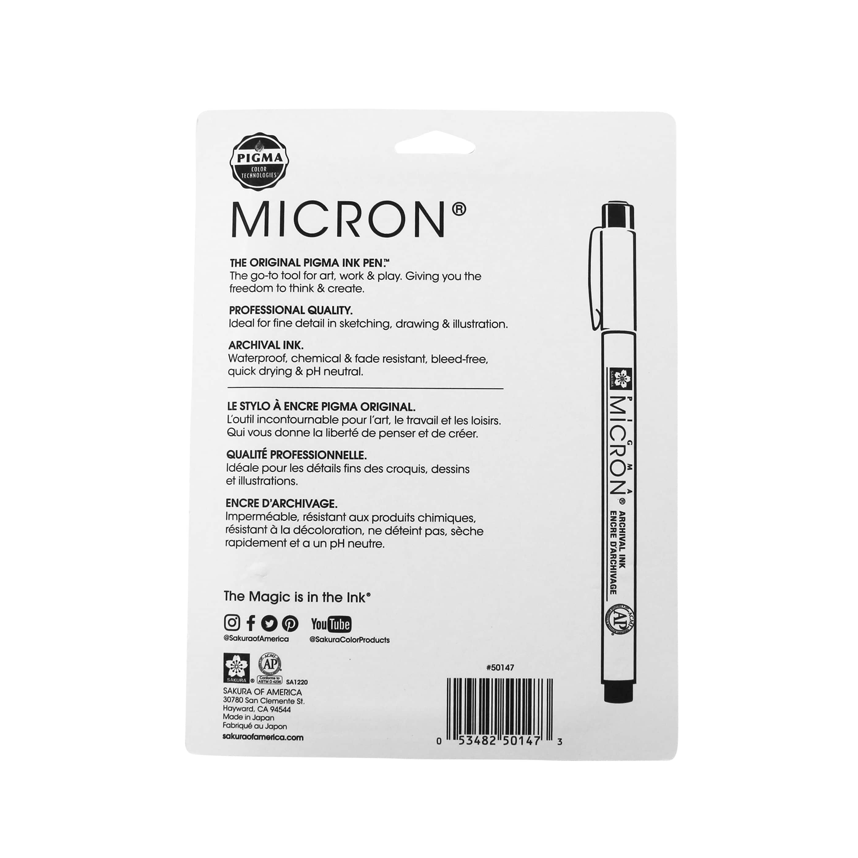 Pigma&#xAE; Micron&#x2122; 08 Fine Line 8 Color Pen Set