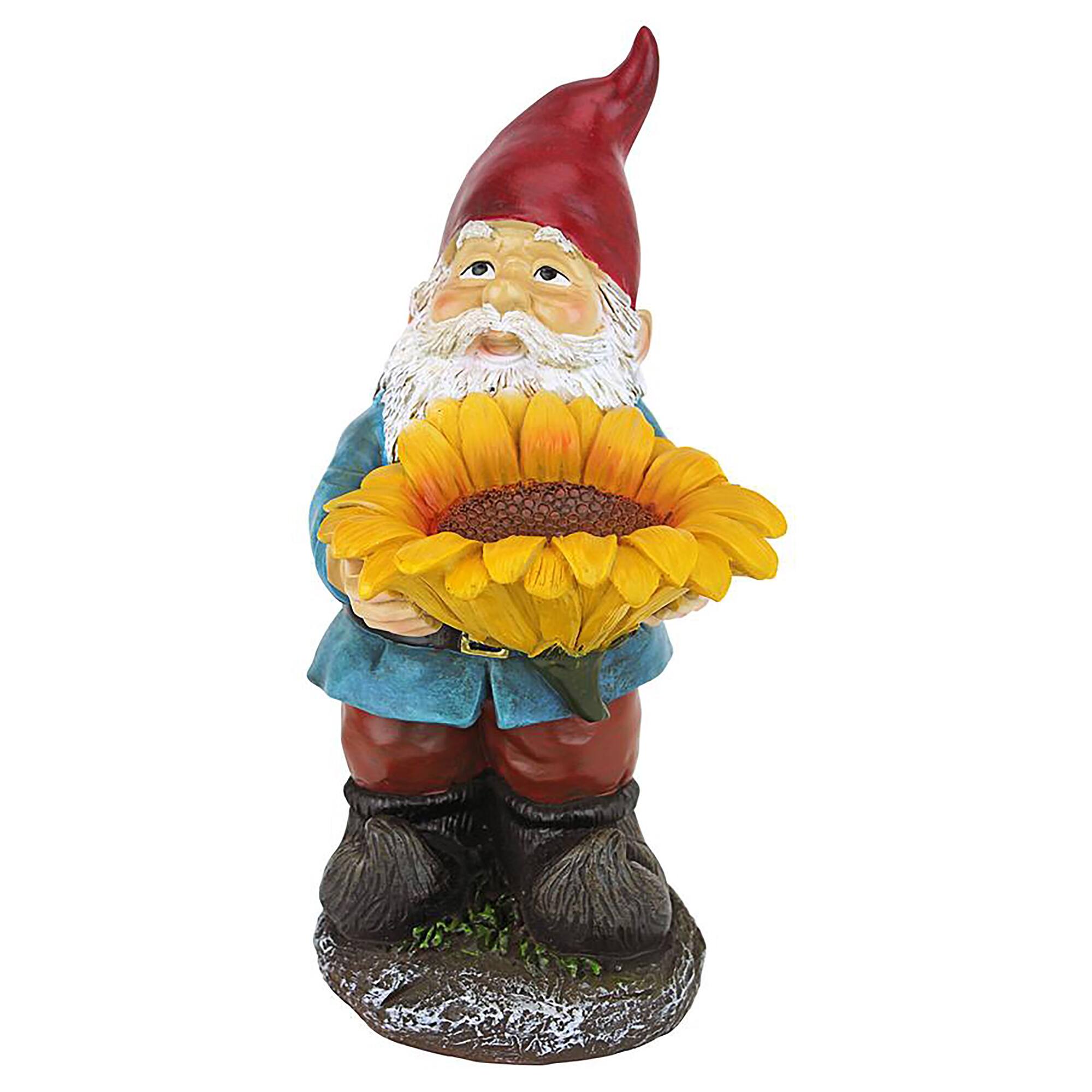 Design Toscano 11.5" Sunflower Sammy the Garden Gnome Statue
