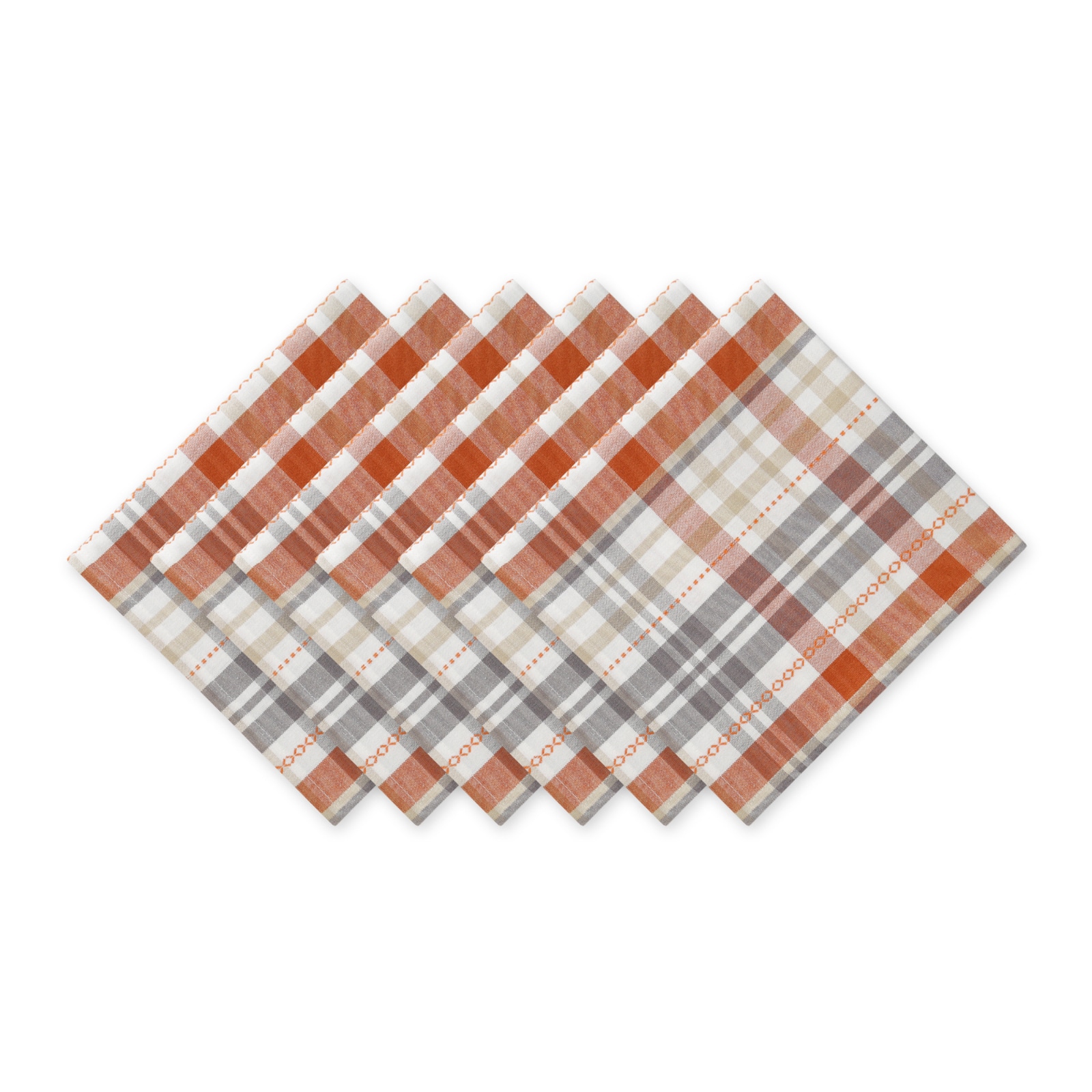 DII&#xAE; Autumn Afternoon Plaid Dinner Napkins, 6ct.