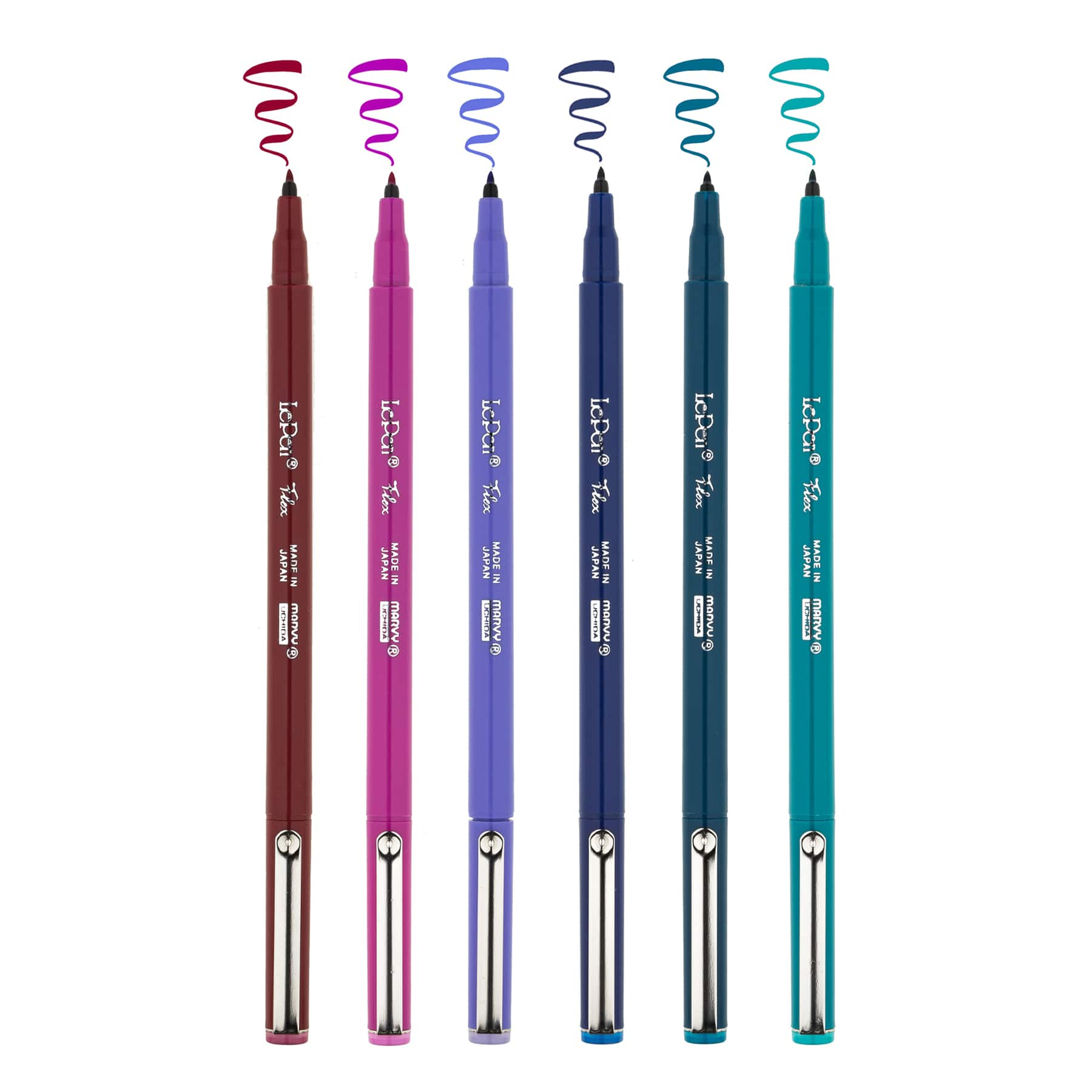 Marvy&#xAE; Uchida LePen&#xAE; Flex 6 Color Jewel Brush Pen Set