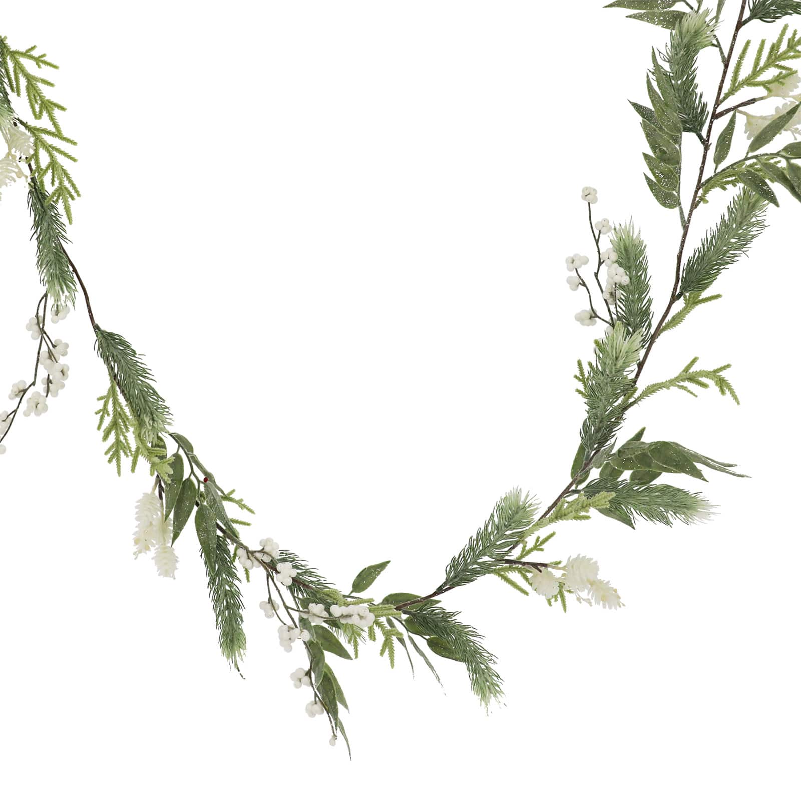 6ft. White Pinecone, Berry &#x26; Pine Glitter Garland by Ashland&#xAE;