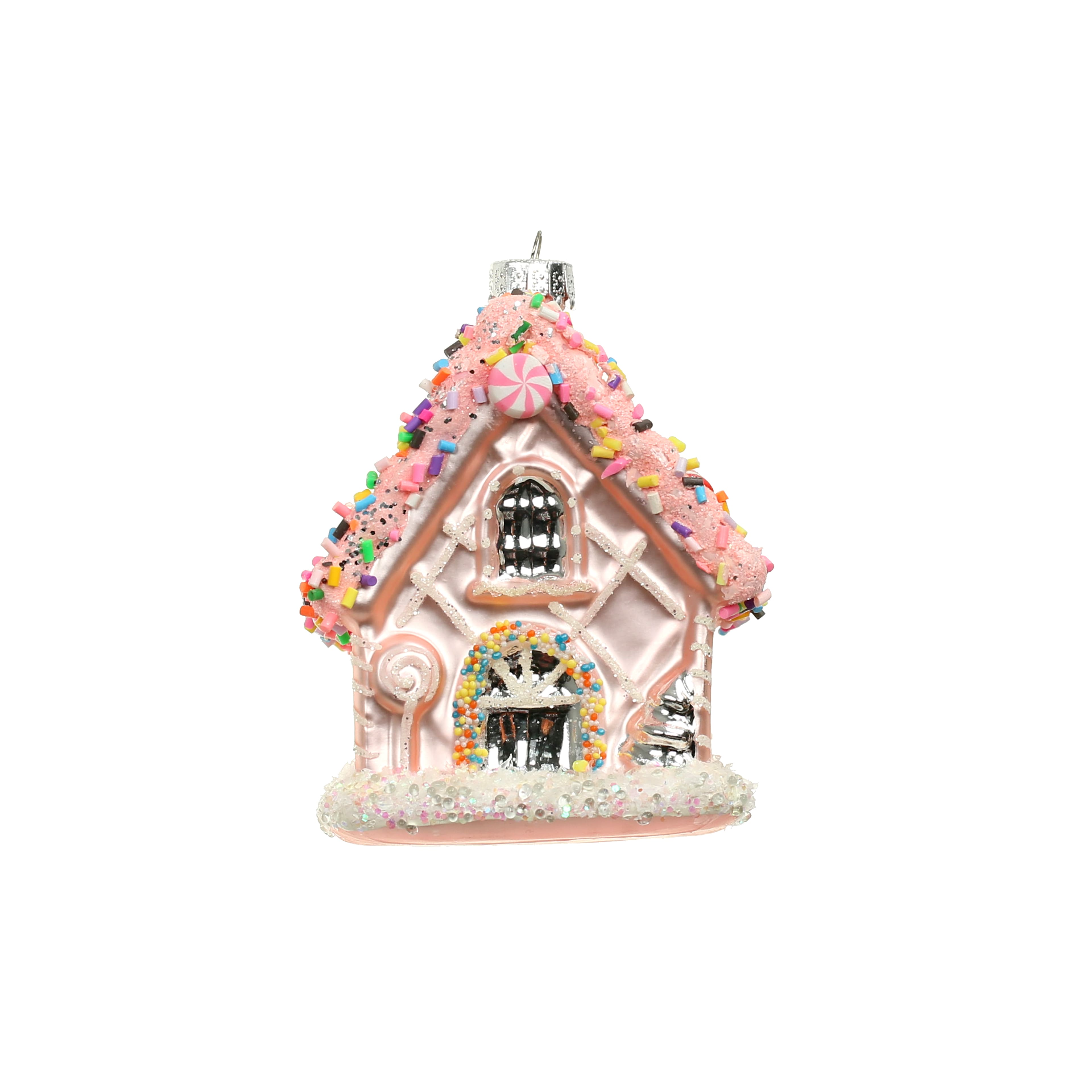 3.75&#x22; Sprinkles &#x26; Candy Glass Gingerbread House Ornament by Ashland&#xAE;