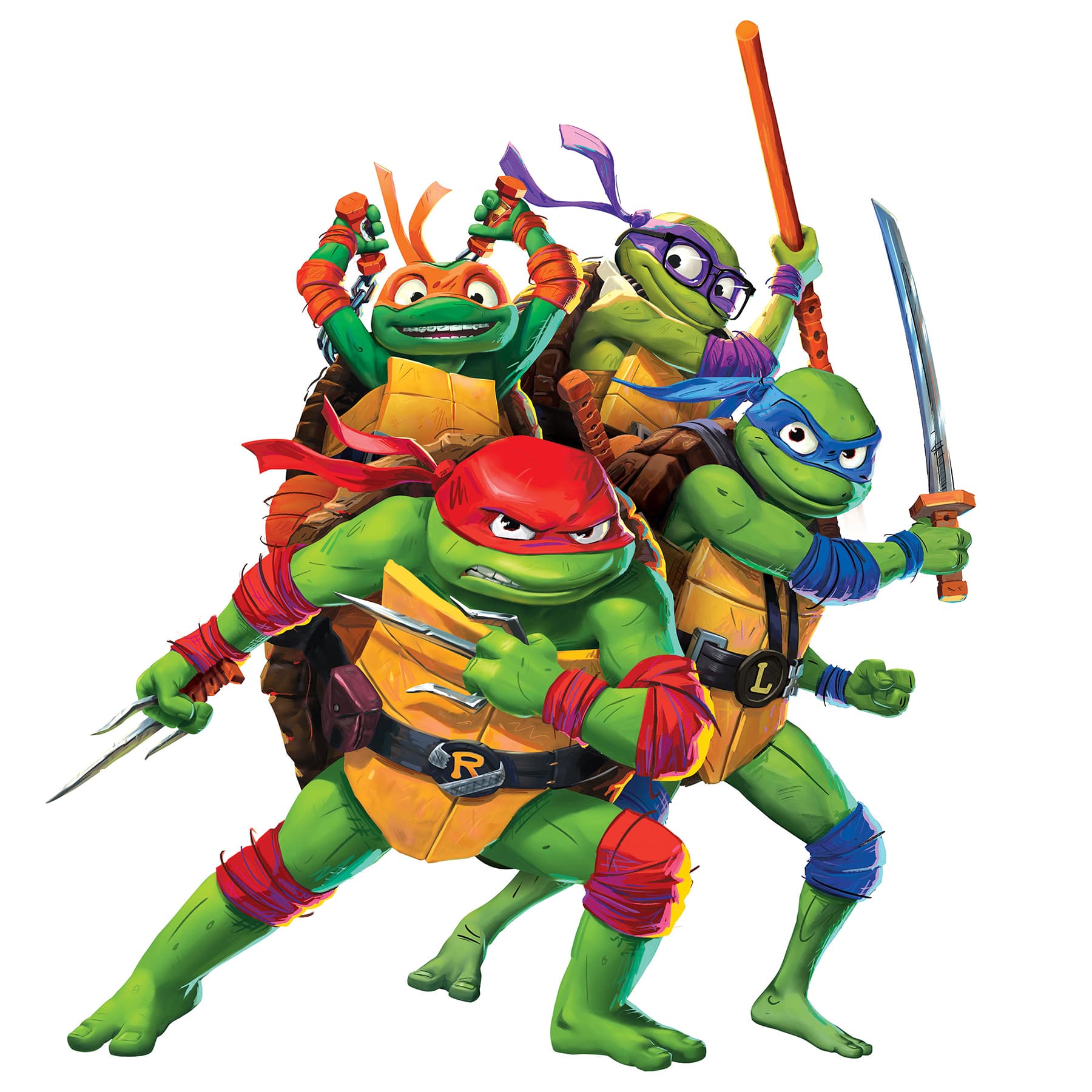 RoomMates Teenage Mutant Ninja Turtles Mutant Mayhem Group Giant Peel & Stick Wall Decals