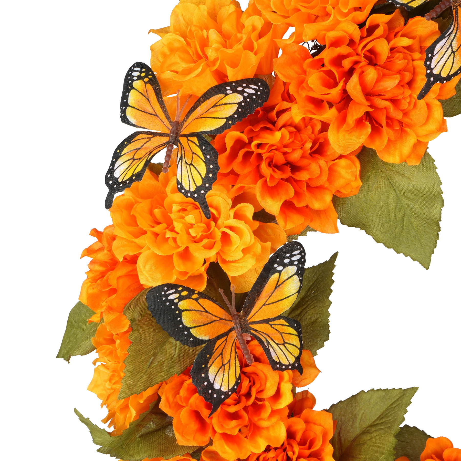 20&#x22; Orange Marigold &#x26; Butterfly Wreath by Ashland&#xAE;