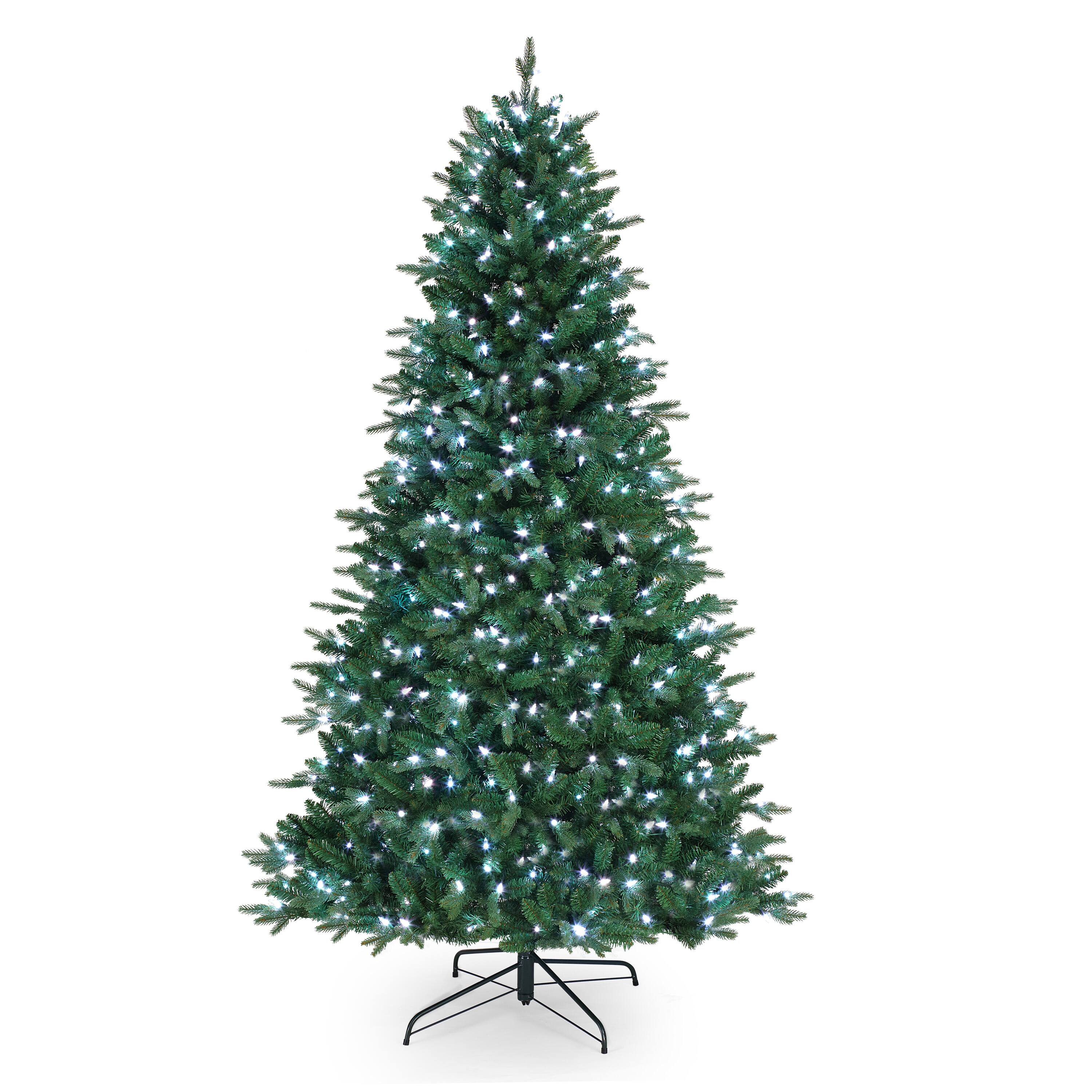 7.5ft. Pre-Lit Alexa Enabled Mountain Fir Artificial Christmas Tree, Multicolor LED Lights