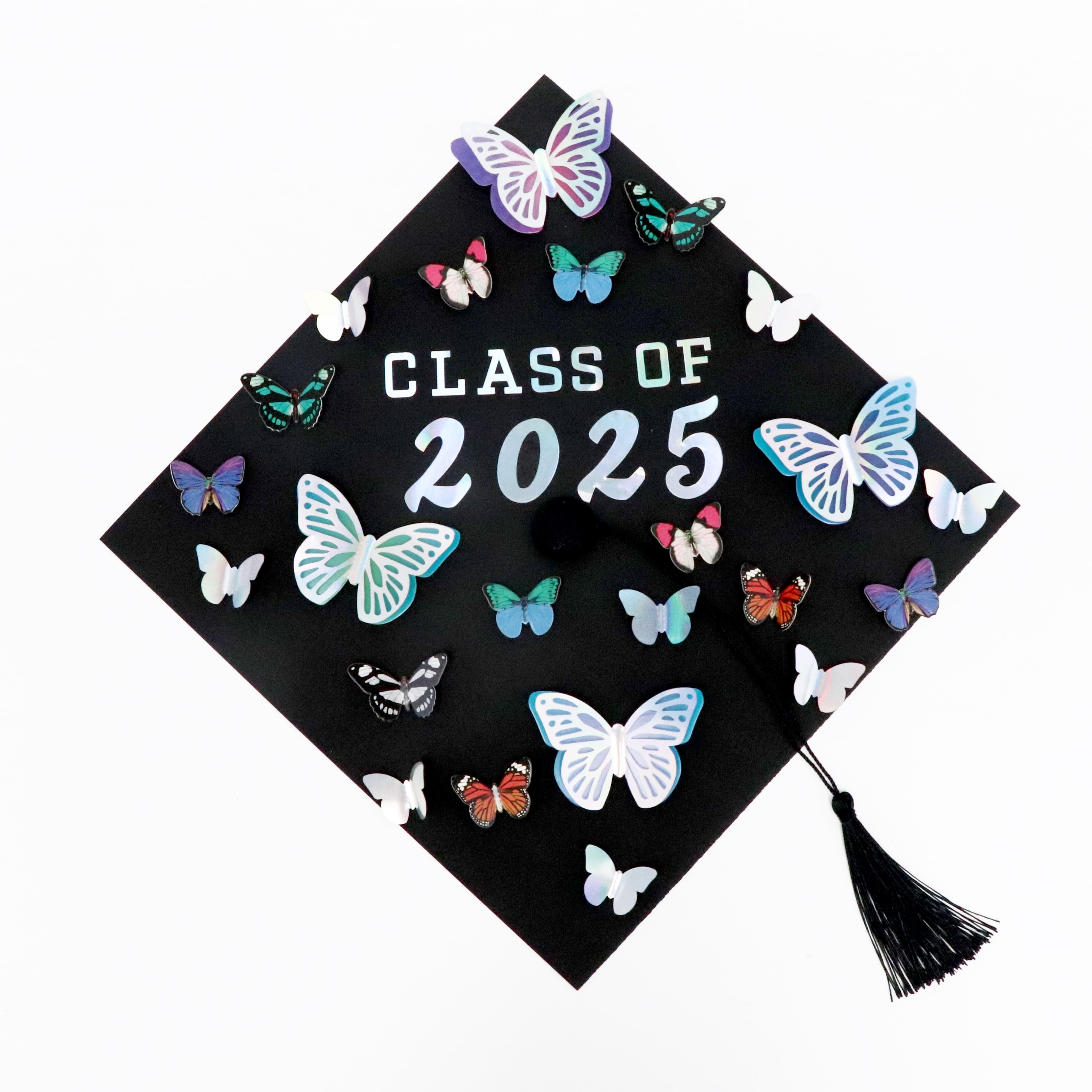 Holographic Butterfly Graduation Cap Stickers by Recollections&#x2122;