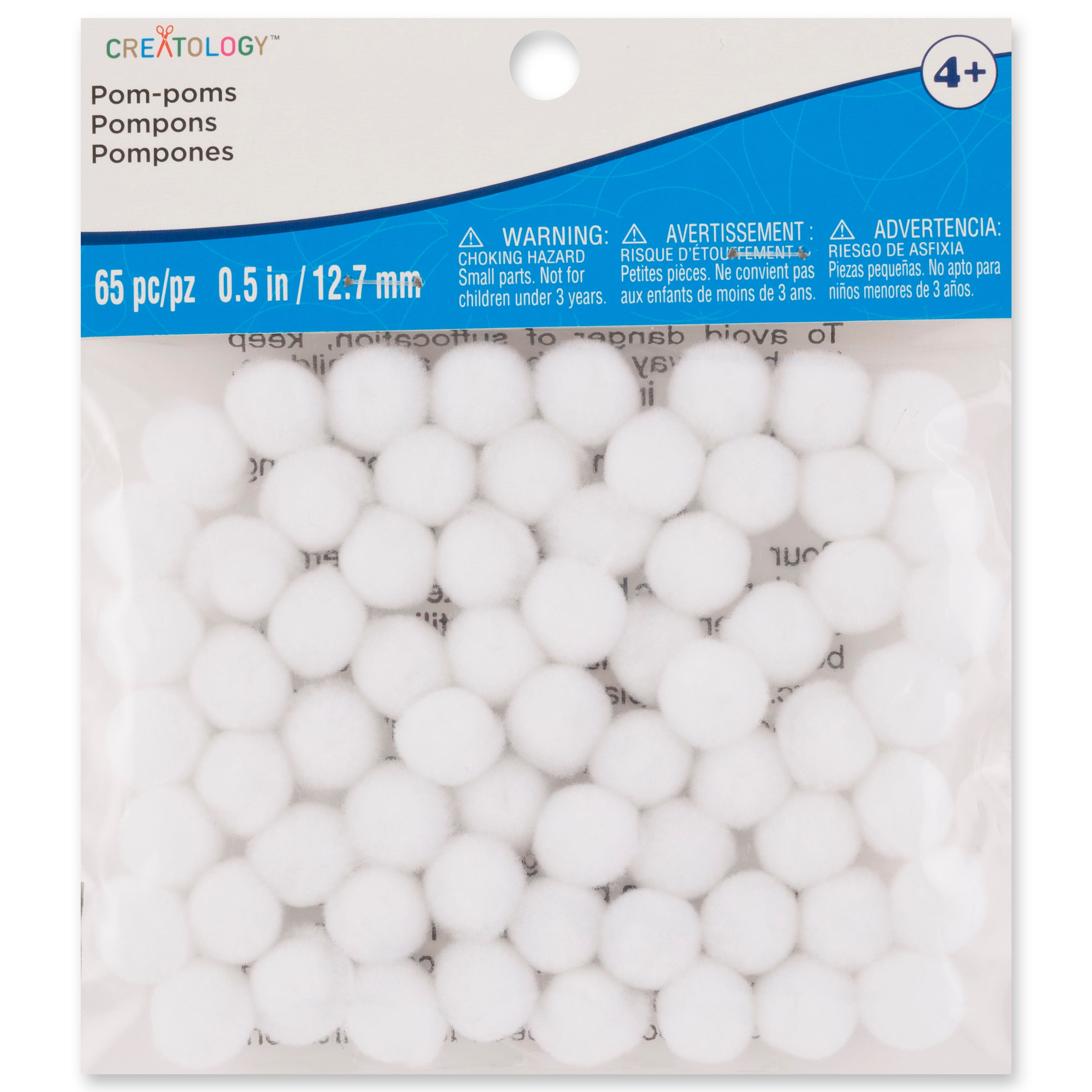 24 Packs: 65 ct. (1,560 total) 1/2&#x22; Pom Poms by Creatology&#x2122;