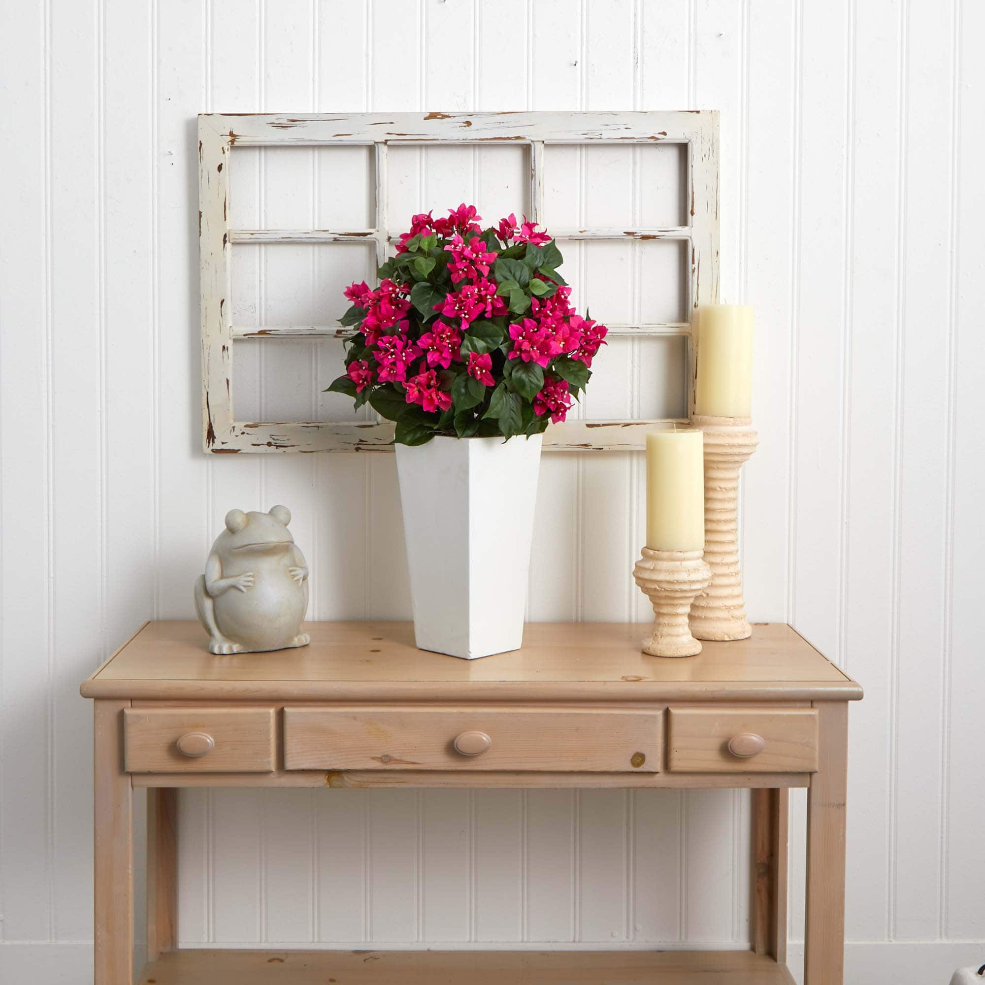 2.5ft. Bougainvillea in White Tower Planter