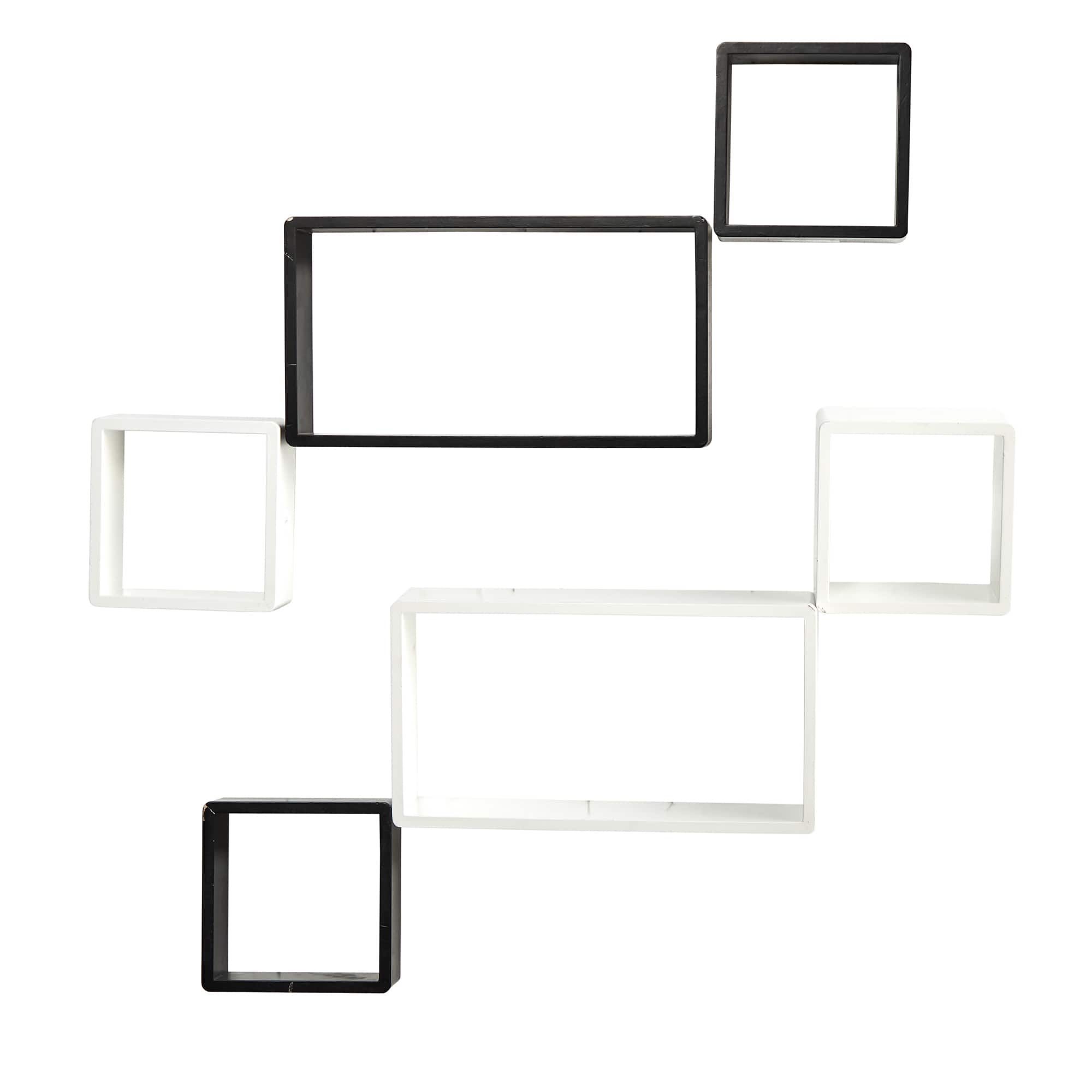 15" Modern Wall Art Décor Floating Shelves (Set of 6)