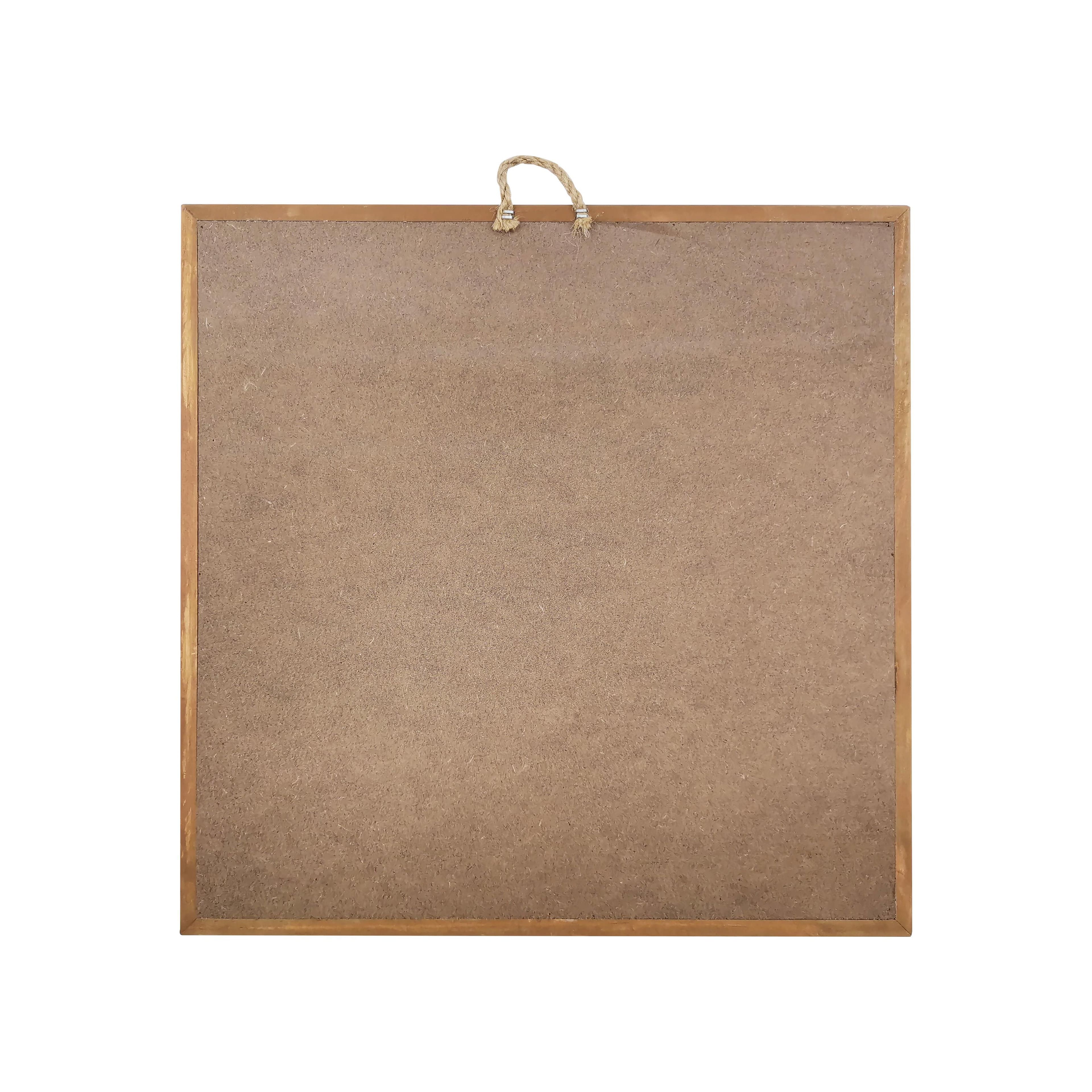 12&#x22; x 12&#x22; White Plaque with Brown Frame by Make Market&#xAE;