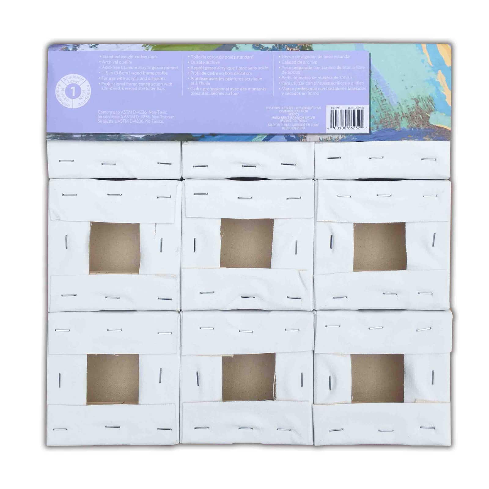 6 Packs: 9 ct. (54 total) Level 1 4" x 4" Deco Canvas Pack by Artist's Loft®