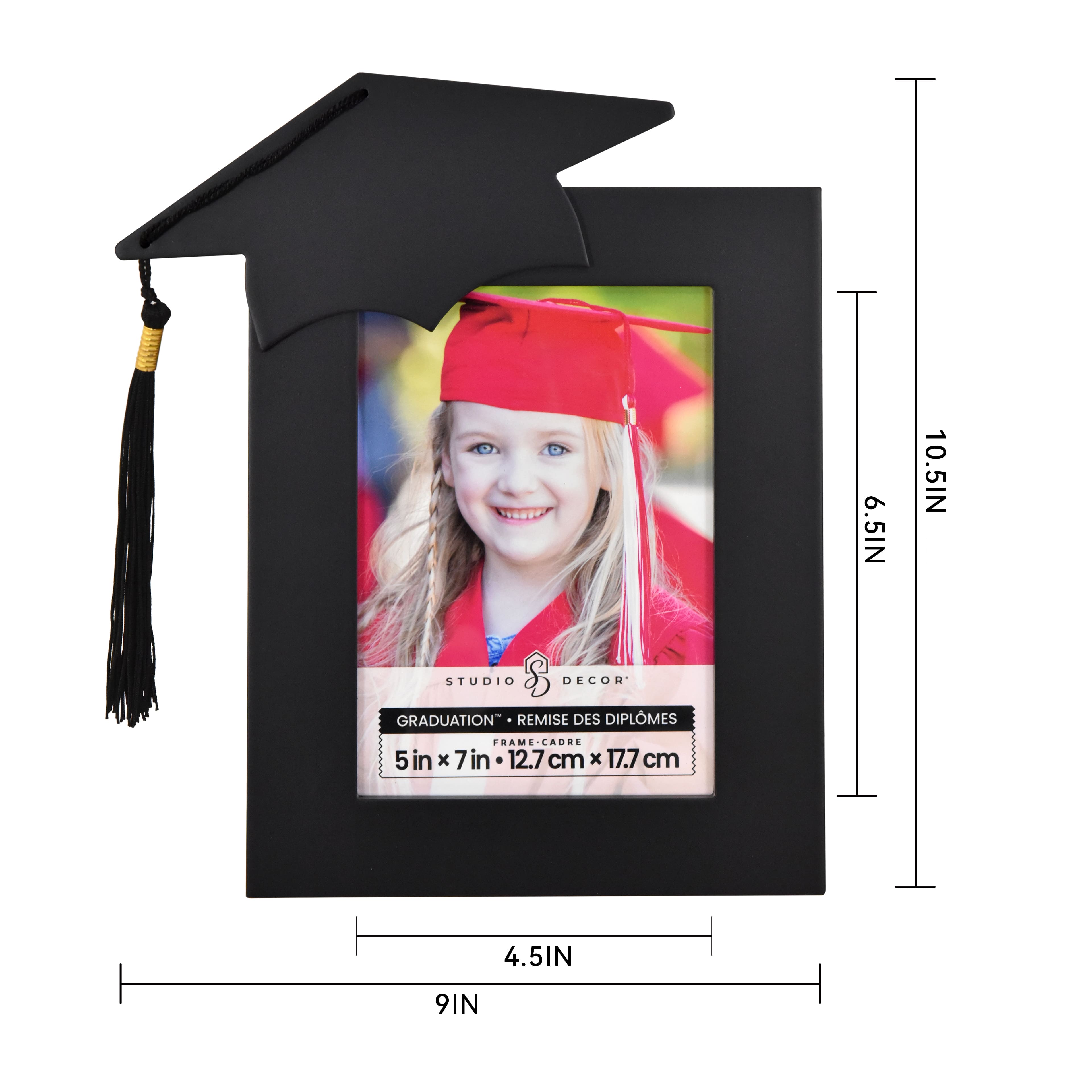Graduation&#x2122; 5&#x22; x 7&#x22; Black Graduation Cap Frame by Studio D&#xE9;cor&#xAE;