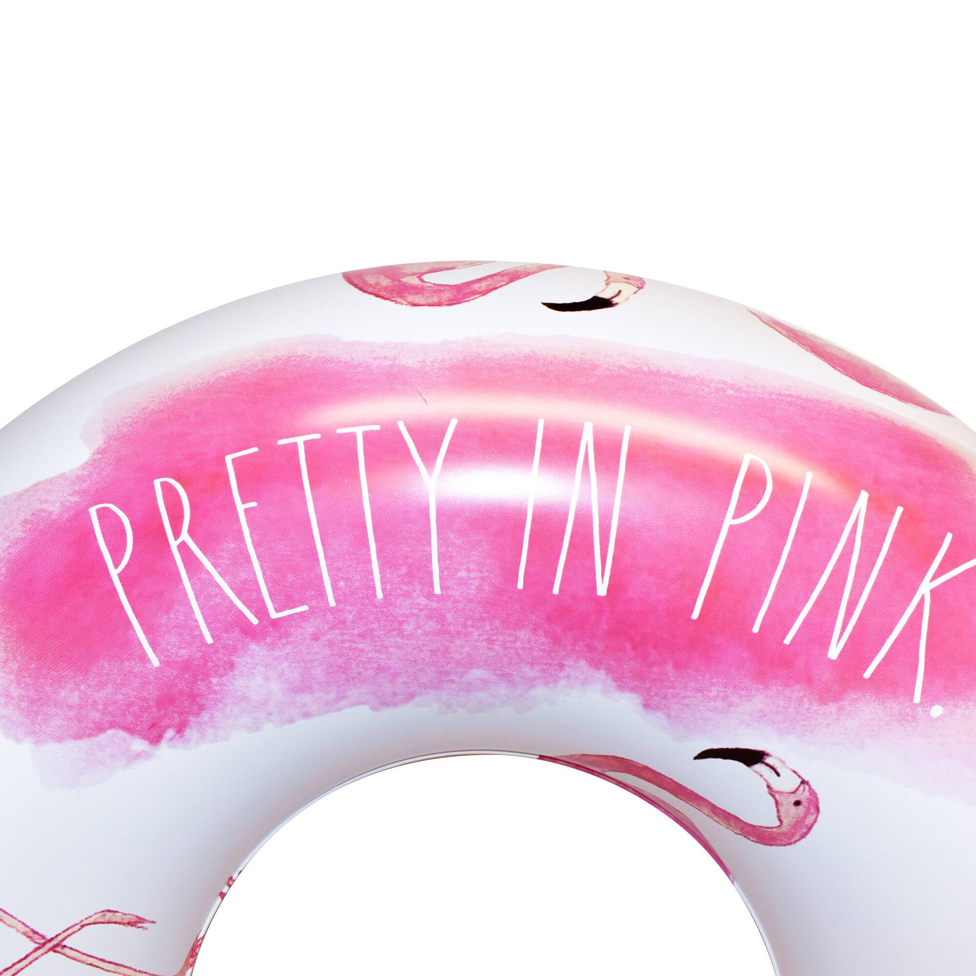 Rae Dunn 4ft. Pretty in Pink Flamingo Pattern Ring Float