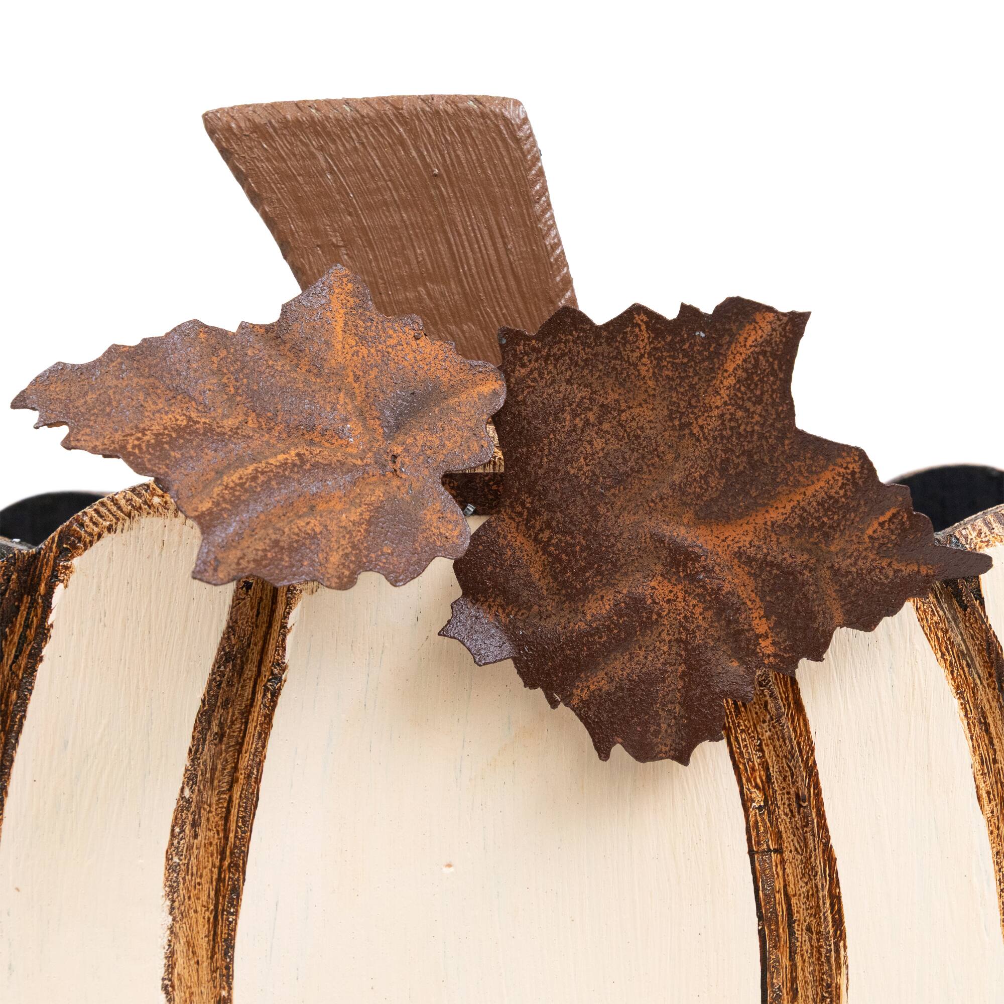 10.5" Fall Harvest Pumpkin Cart Tabletop Decoration