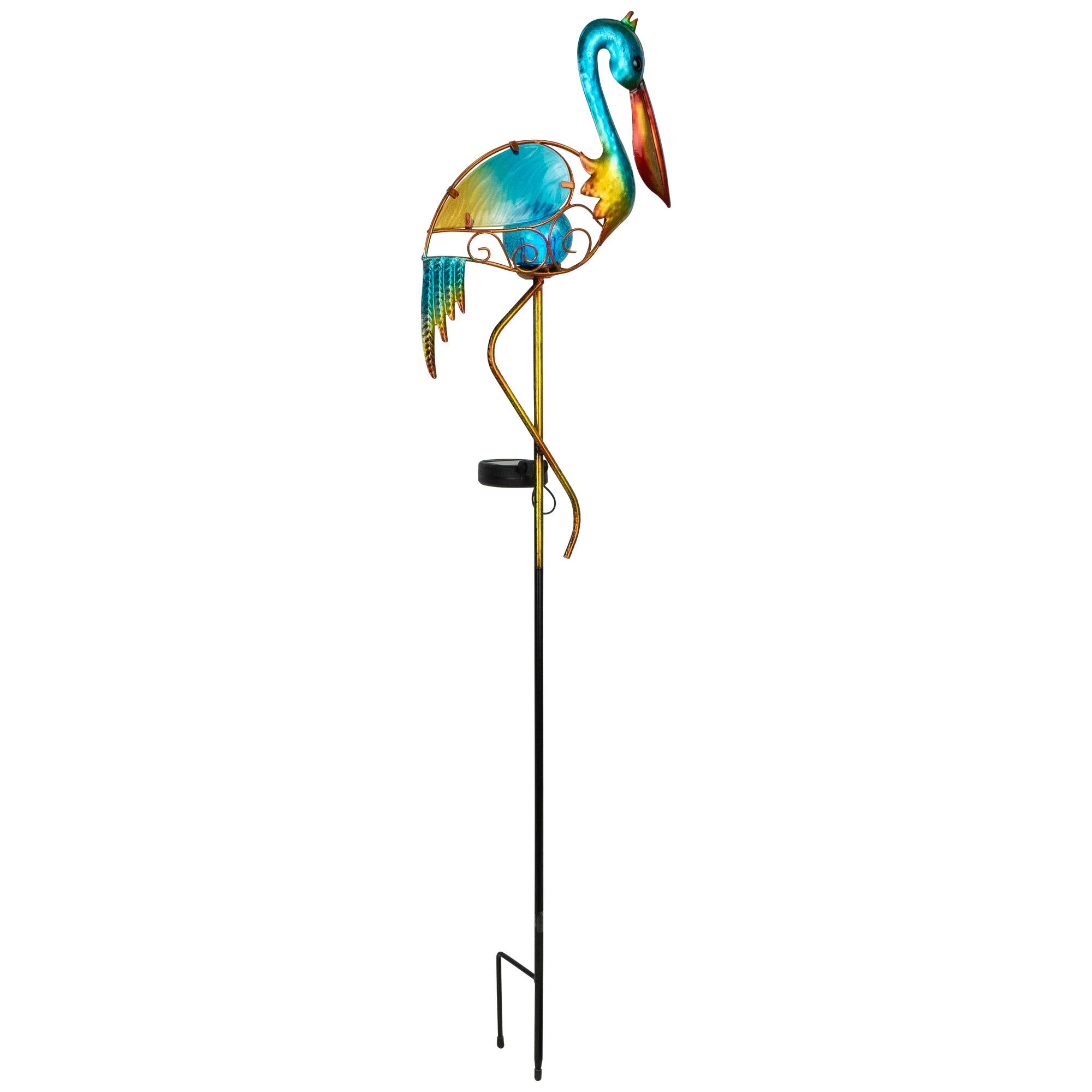 3ft. Solar Lighted Pelican Outdoor Garden Stake