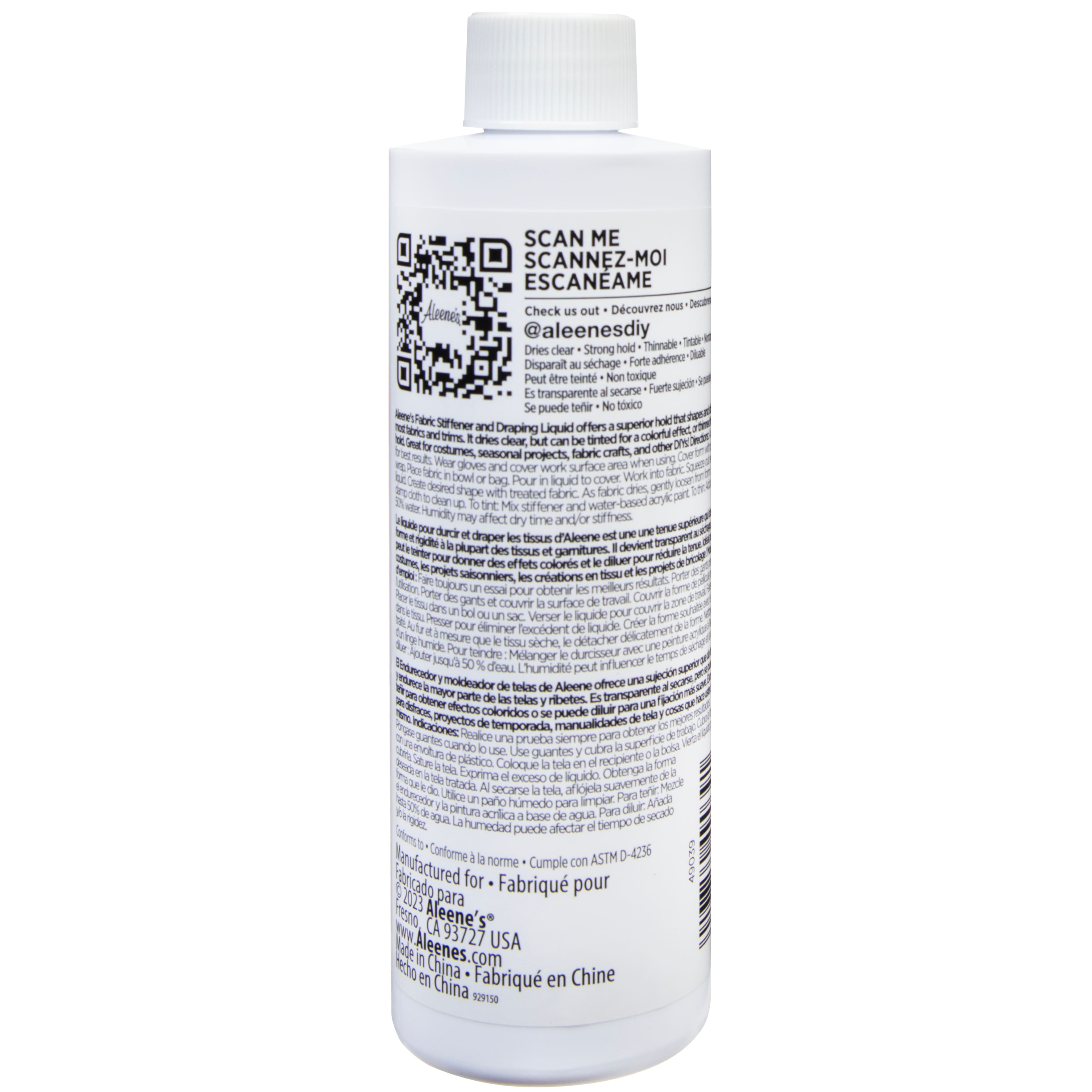 Aleene's® 8oz. Fabric Stiffener & Draping Liquid