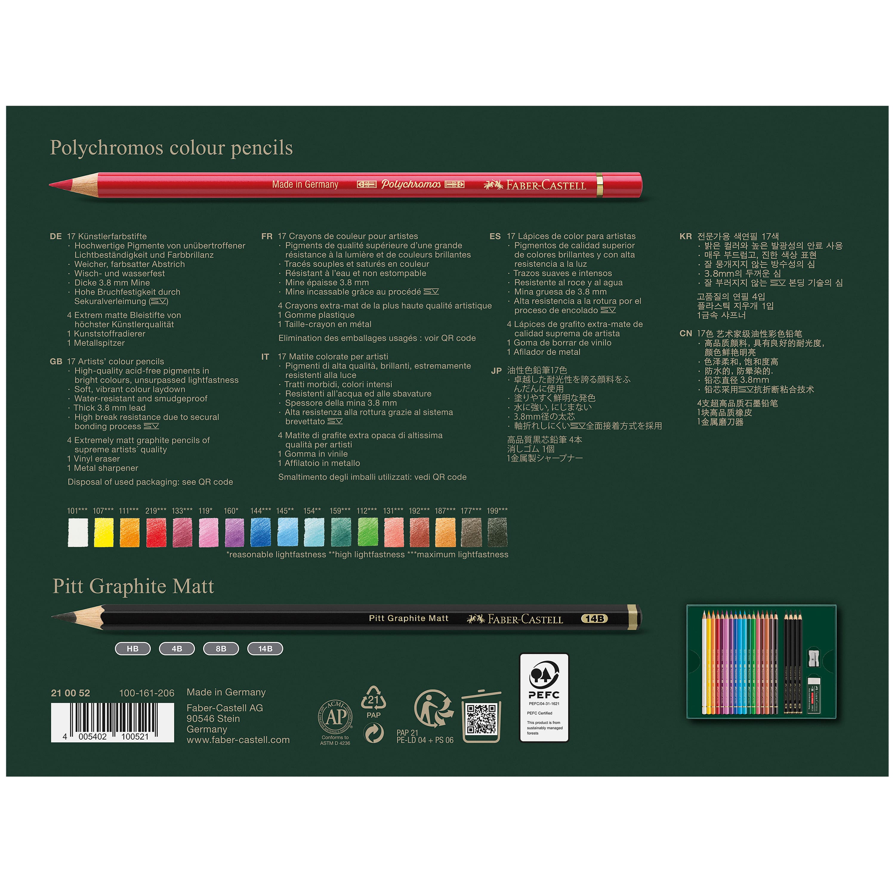 Faber-Castell Polychromos &#x26; Graphite Matte Gift Set