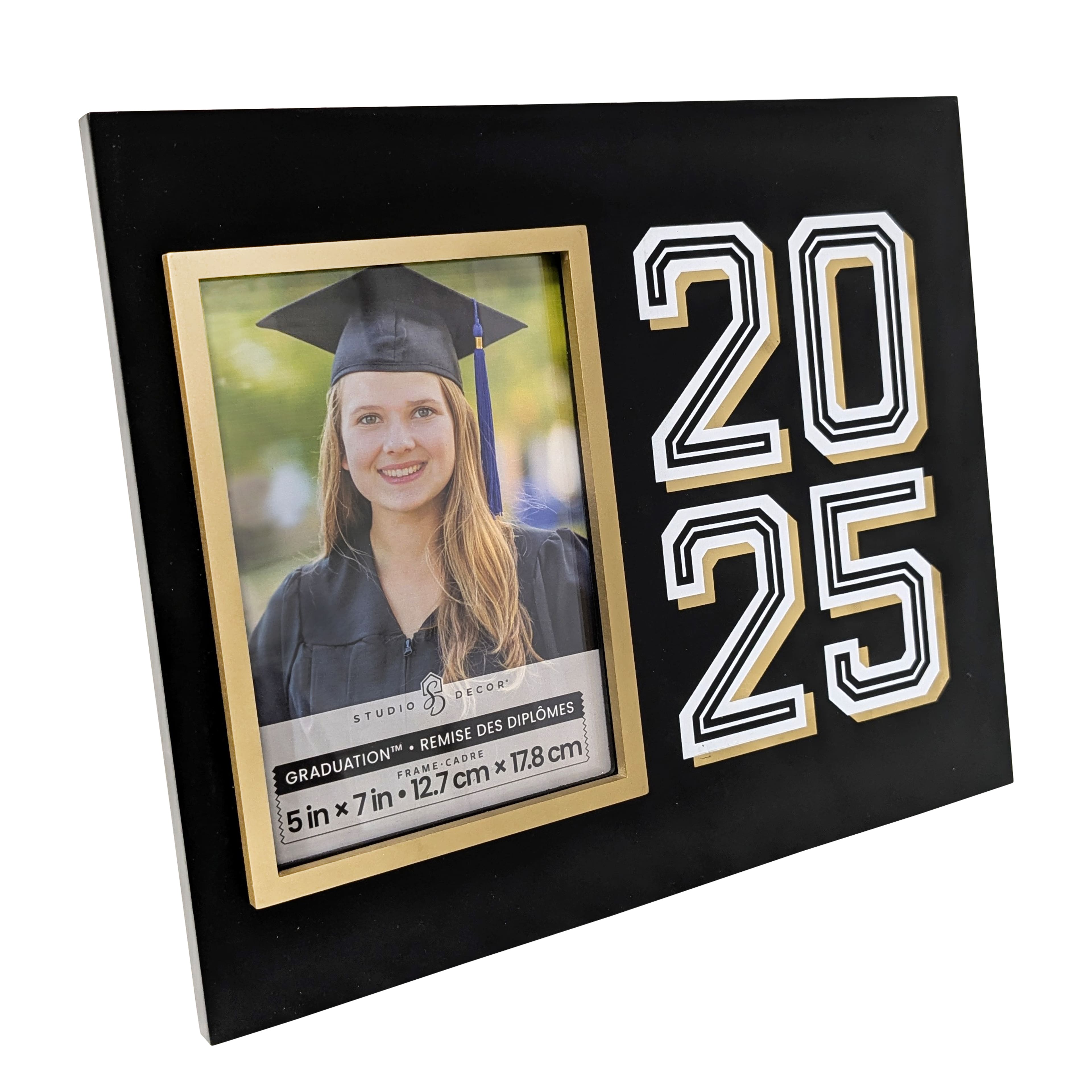 Graduation&#x2122; 5&#x22; x 7&#x22; Black &#x26; Gold 2025 Frame by Studio D&#xE9;cor&#xAE;