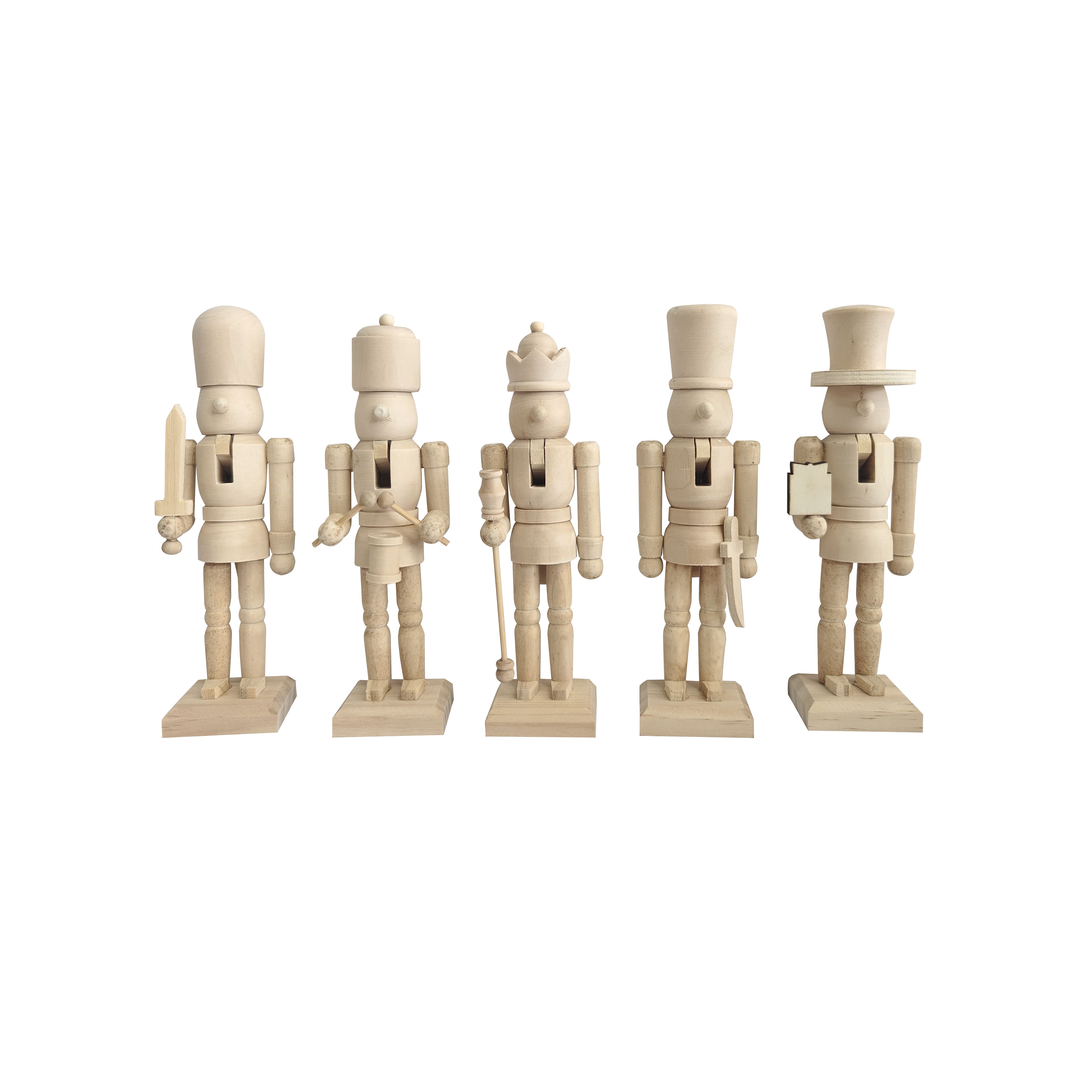 6&#x22; DIY Pinewood Nutcracker Set by Make Market&#xAE;