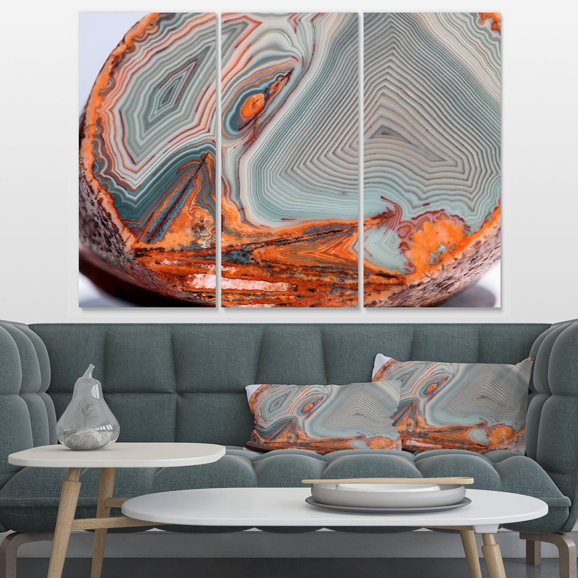 Designart - Beautiful Lake Superior Agate - Abstract Canvas Art Print
