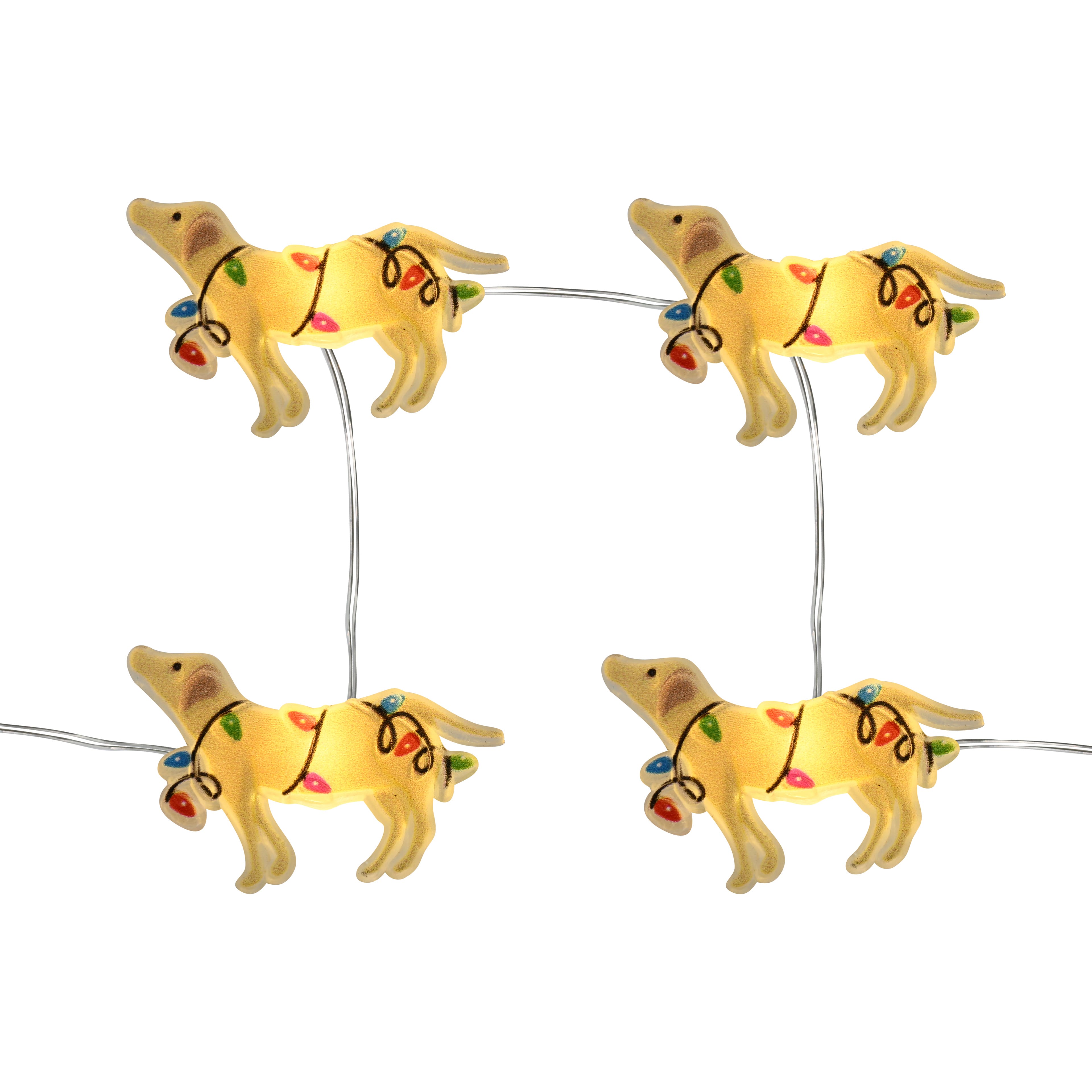 18ct. Warm White LED Tangled Dog String Lights on Silver Wire by Ashland®