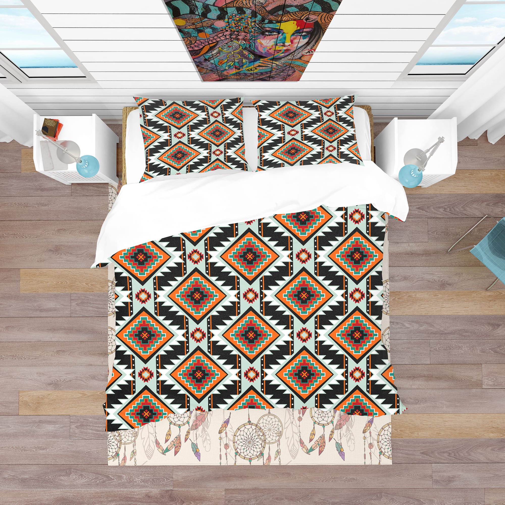 Designart 'First Nations Pattern' Southwestern Bedding Set - Duvet Cover & Shams