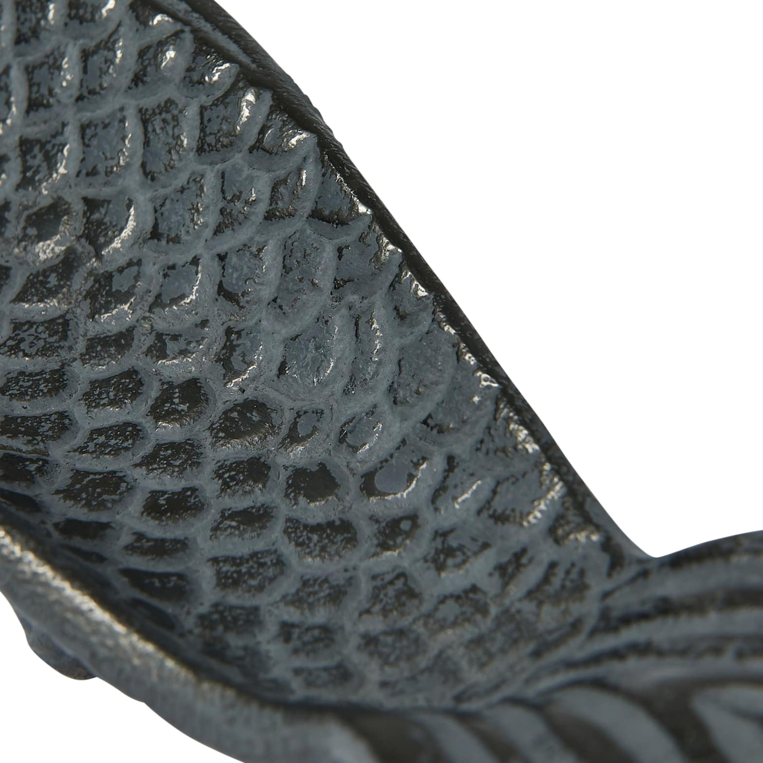 Hello Honey&#xAE; 14&#x22; Antique Gray Aluminum Fish-Shaped Serving Dish