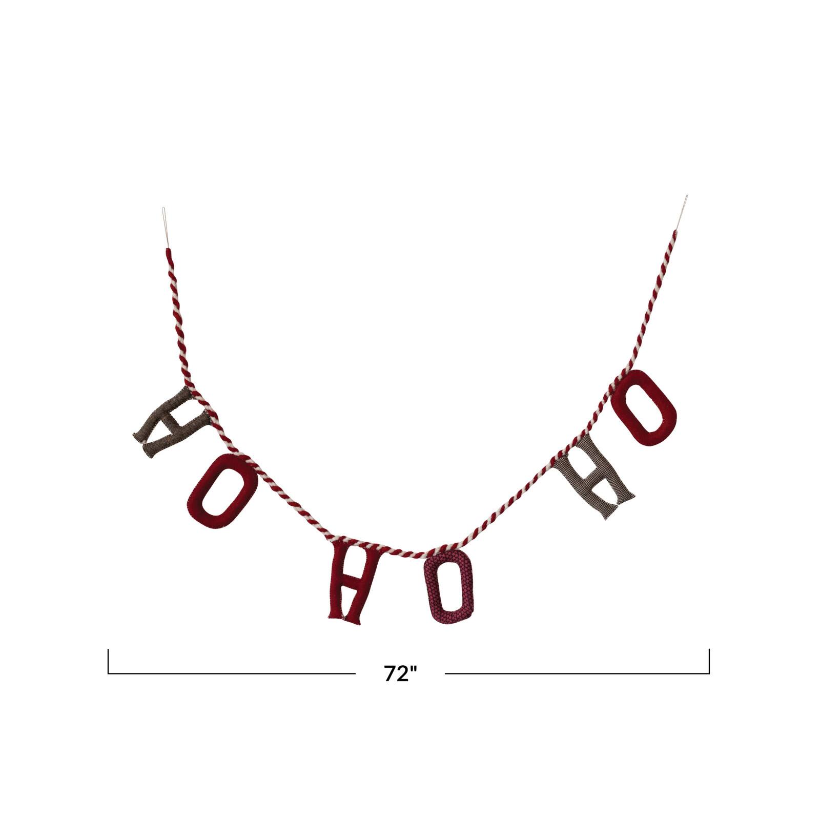 Hello Honey® 6ft. Handmade Wool Felt "Ho Ho Ho" Garland