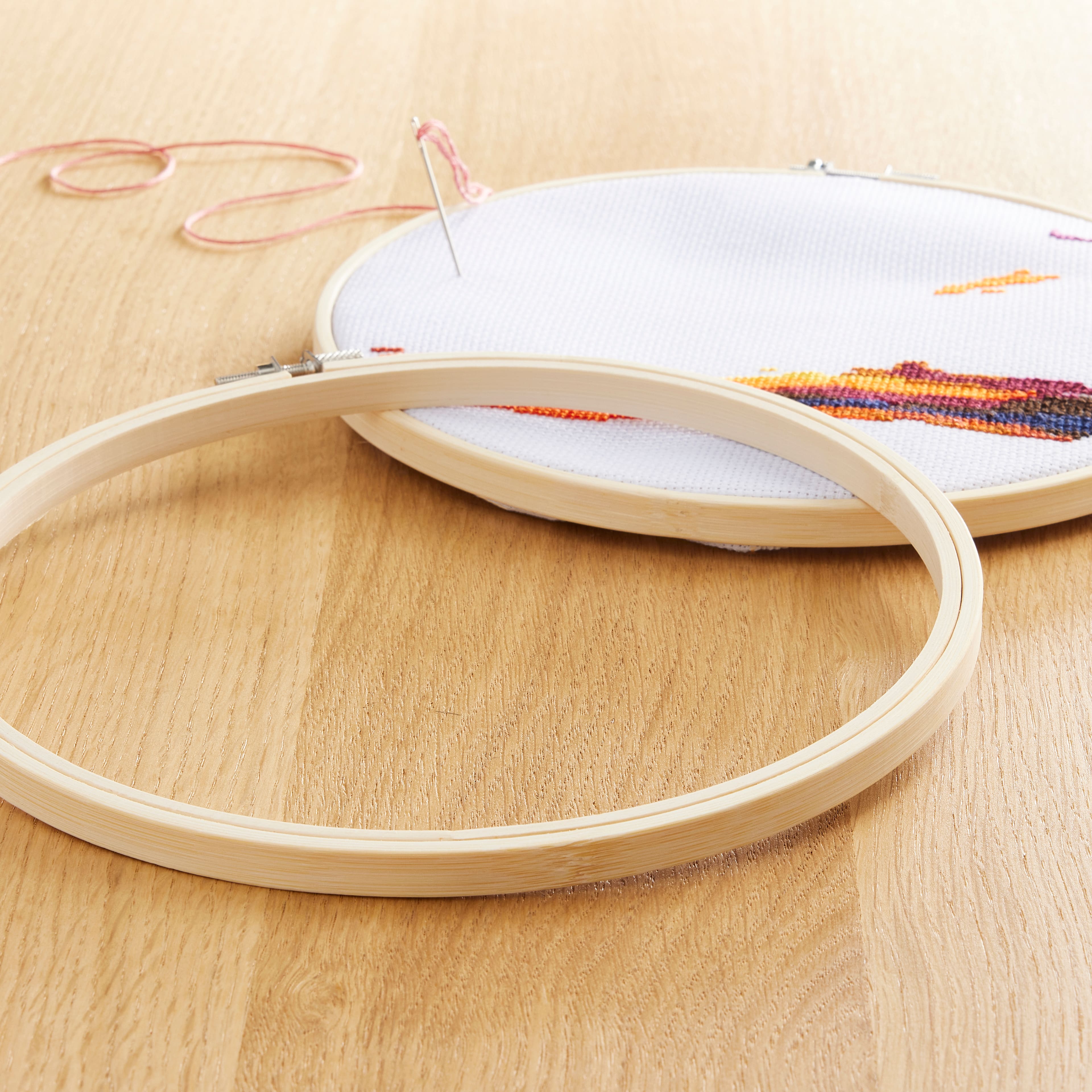 18 Pack: Wooden Embroidery Hoop by Loops & Threads™