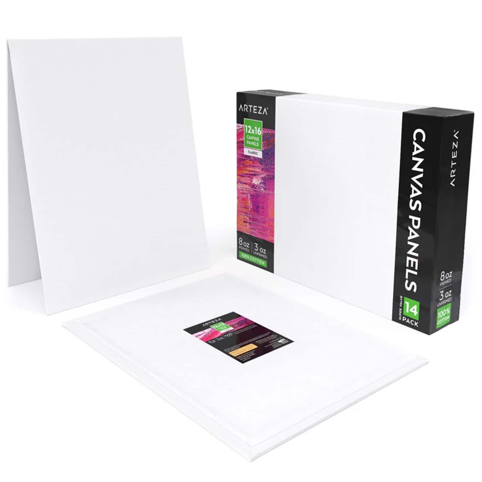 Arteza&#xAE; White Canvas Panels, 14ct.