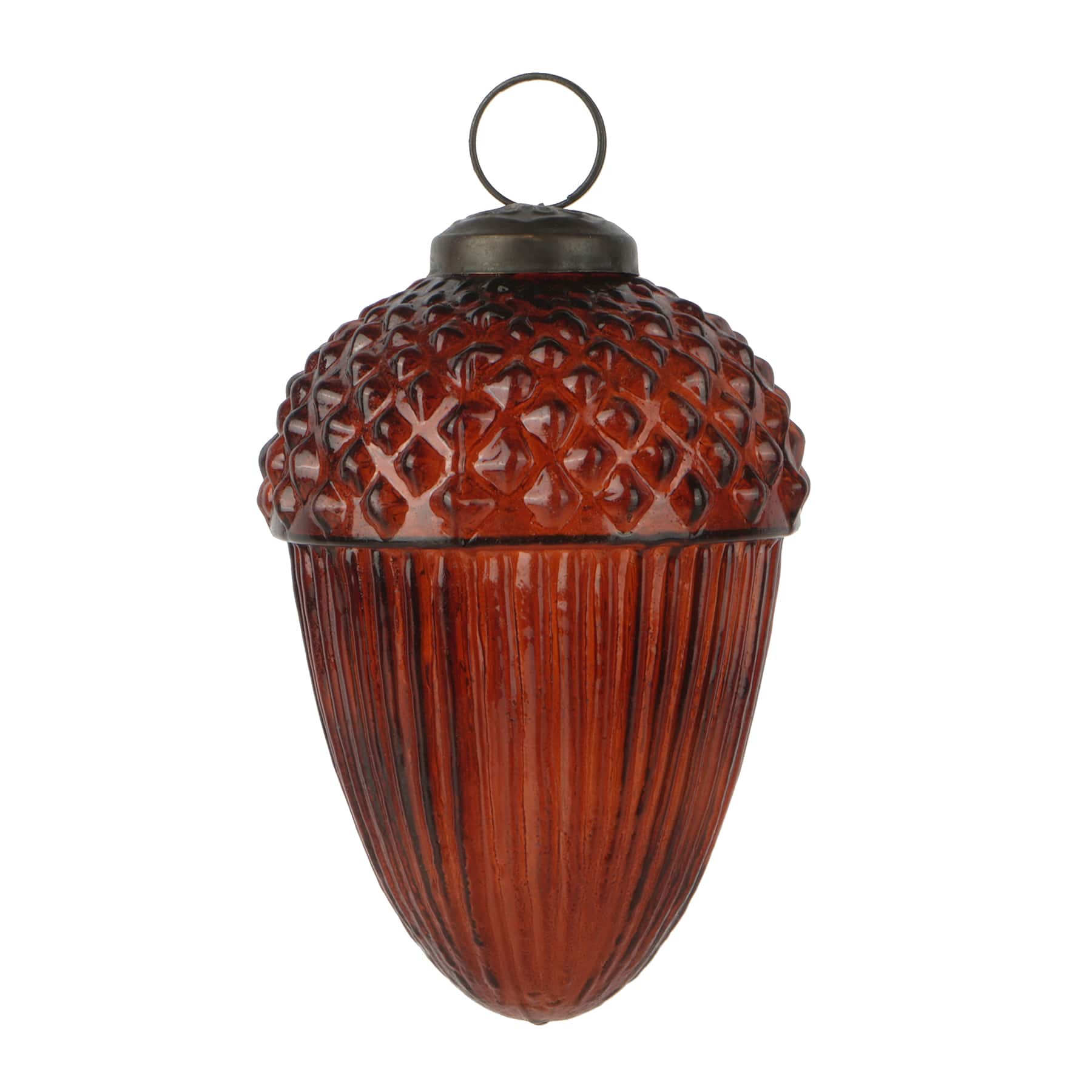 4&#x22; Brown Glass Acorn Ornament by Ashland&#xAE;