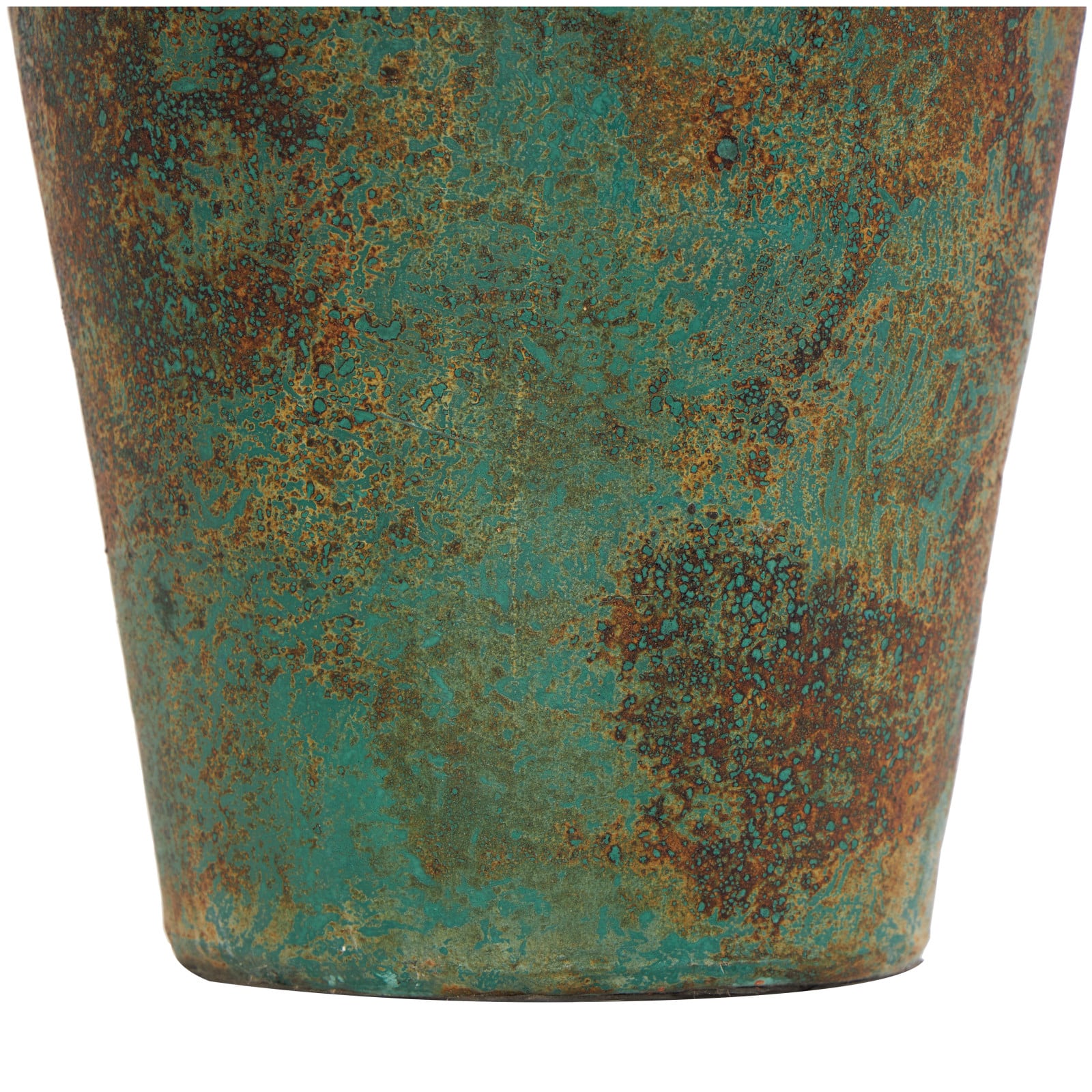 2.5ft. Green Ceramic Tall Distressed Antique Style Vase