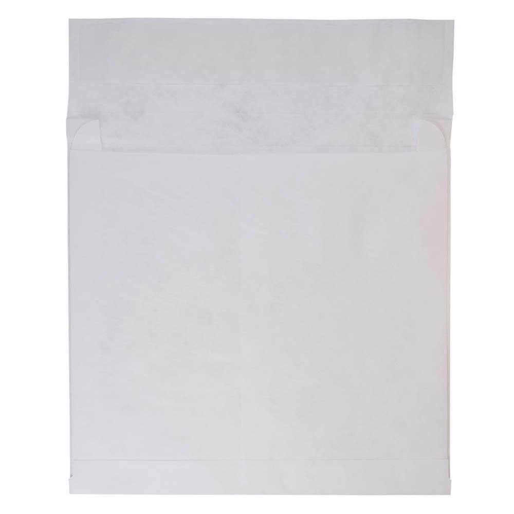 JAM Paper 9" x 12" x 2" White Tyvek Peel & Seal Closure Envelopes, 250ct.