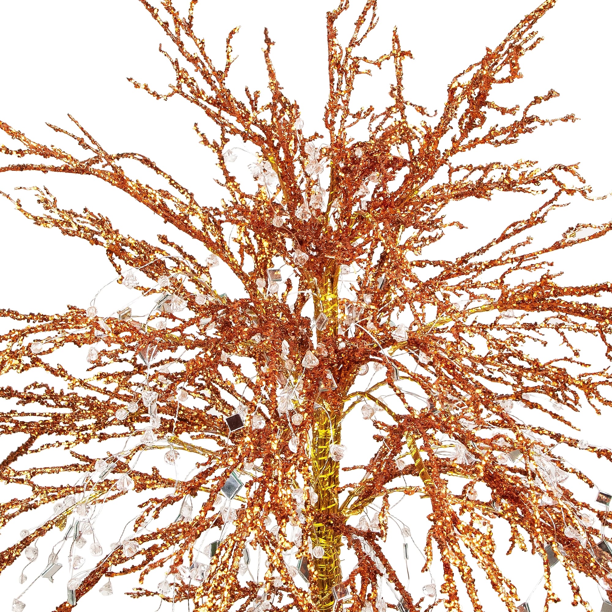 3.8ft. Unlit Crystallized Gold Glitter Artificial Potted Christmas Tree