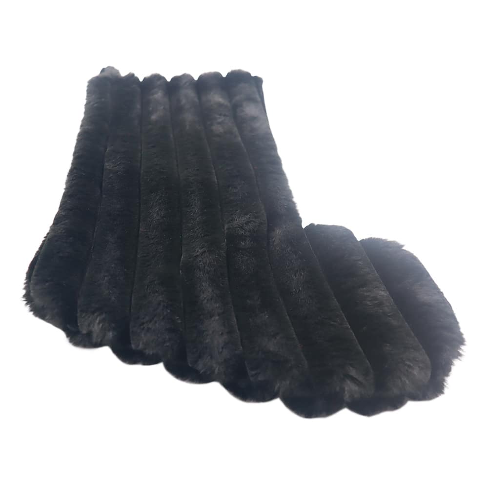 18&#x22; Dark Faux Fur Stripe Stocking by Ashland&#xAE;
