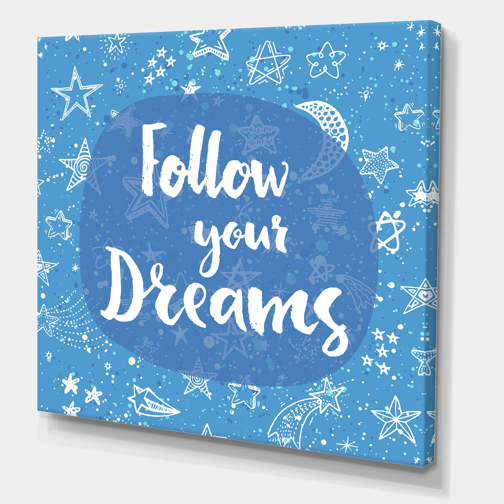 Designart - Follow Your Dreams II - Modern Canvas Wall Art Print