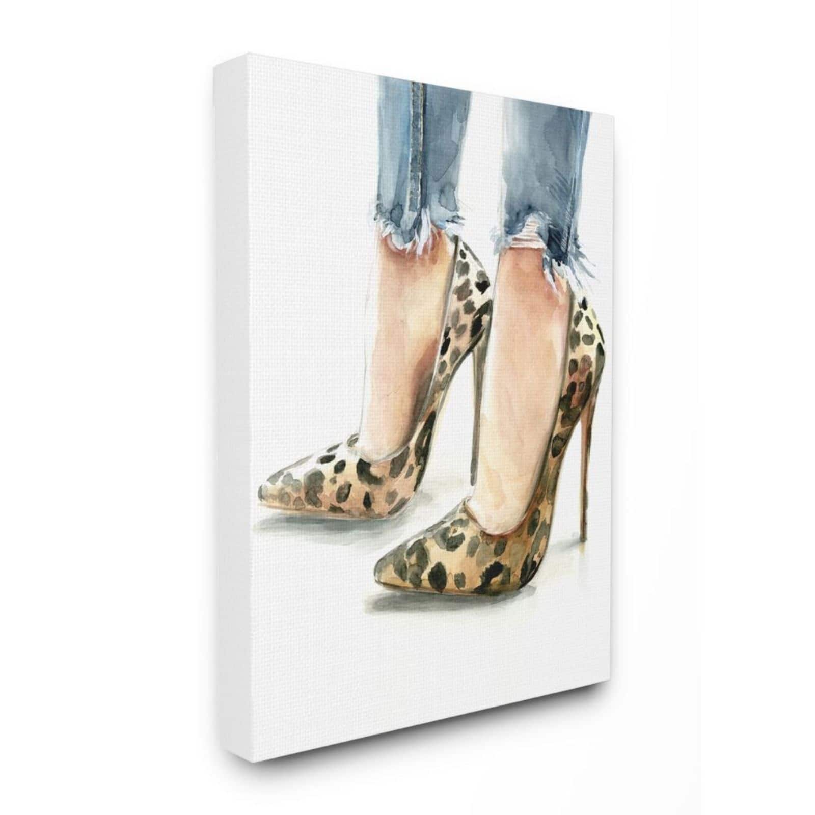 Stupell Industries Cheetah Print Heels Painting Wall Accent