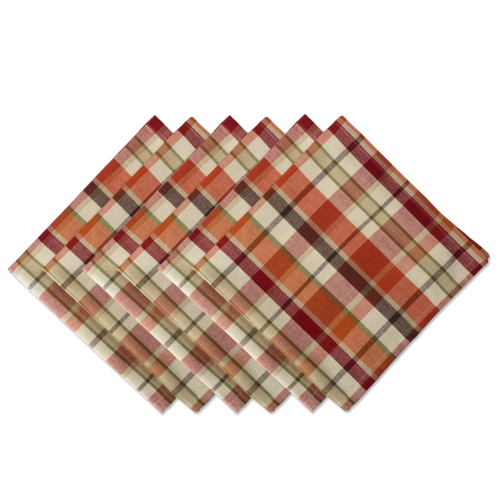 DII® Pumpkin Spice Plaid Dinner Napkins, 6ct.
