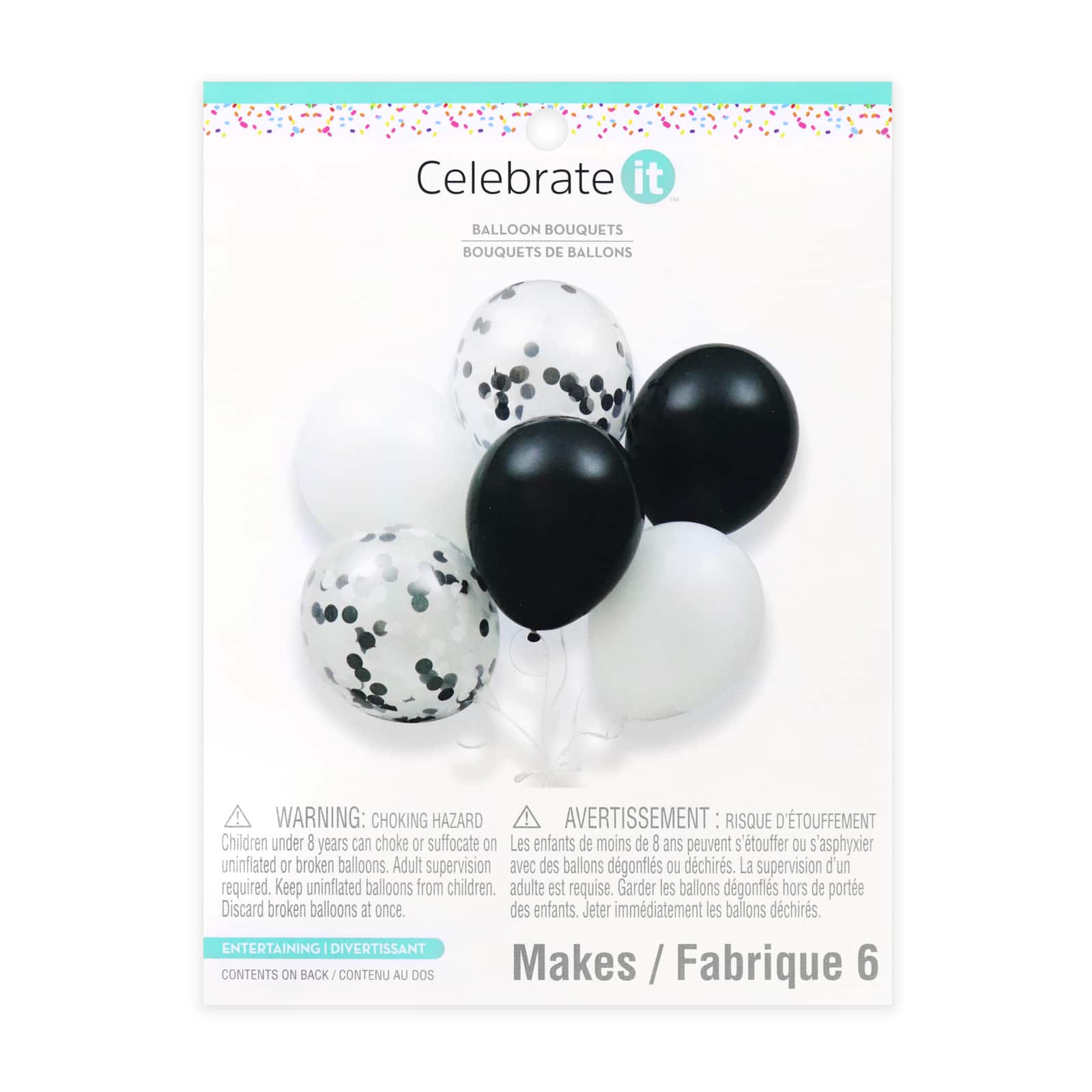 Black &#x26; White Balloon Bouquet Kit by Celebrate It&#x2122;