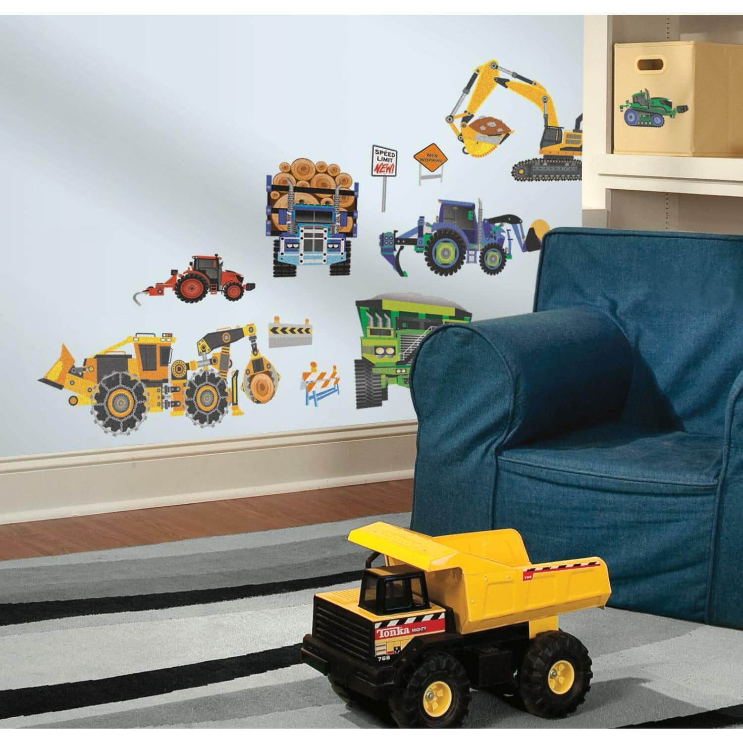 RoomMates Construction Vehicles Peel &#x26; Stick Wall Decals