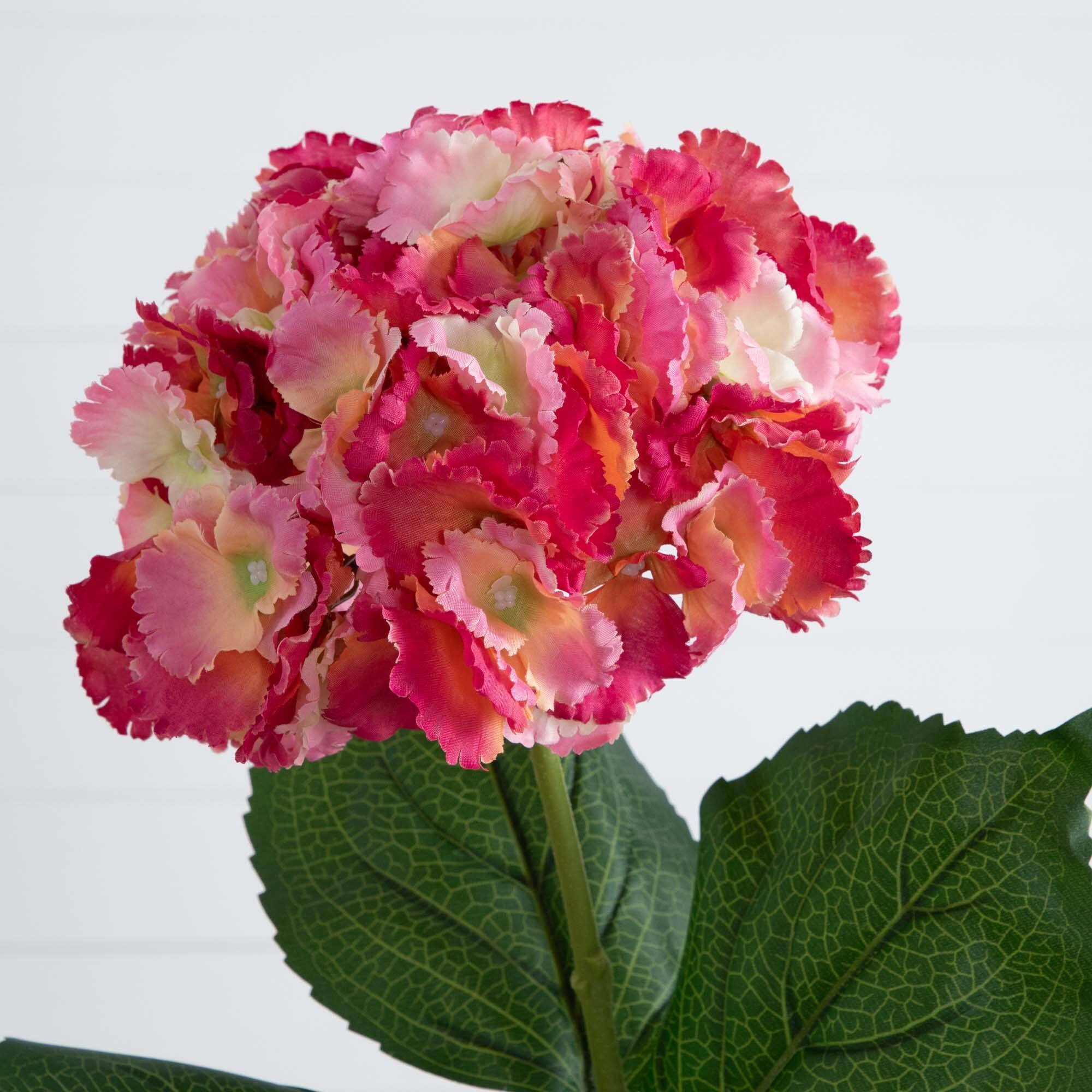 30&#x22; Pink Hydrangea Flower Stems, 3ct.